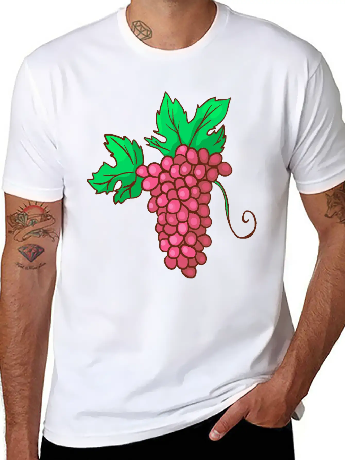Red Grapes Unisex Casual T-Shirt – Clean Design For Daily Comfort