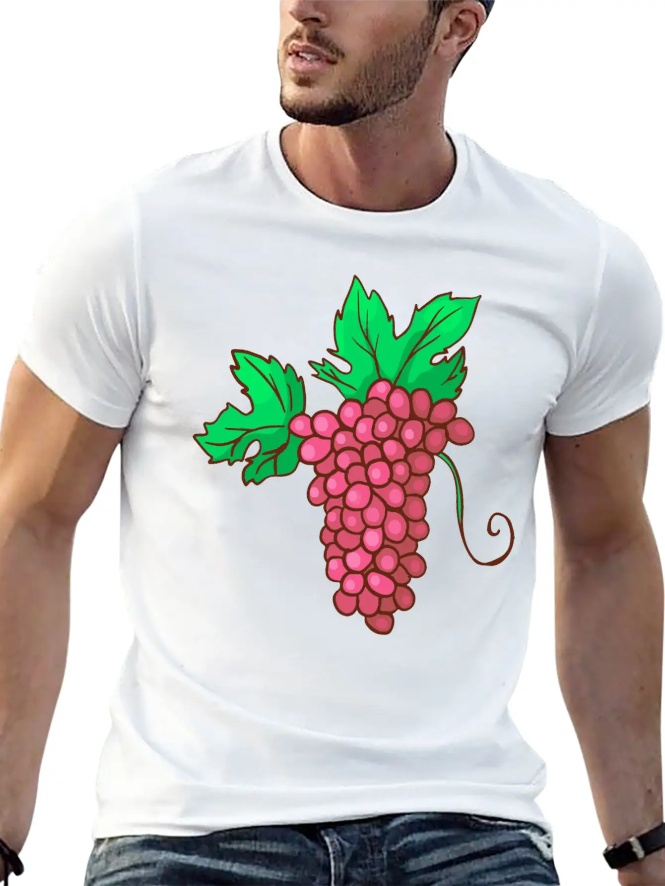Red Grapes Unisex Casual T-Shirt – Clean Design For Daily Comfort