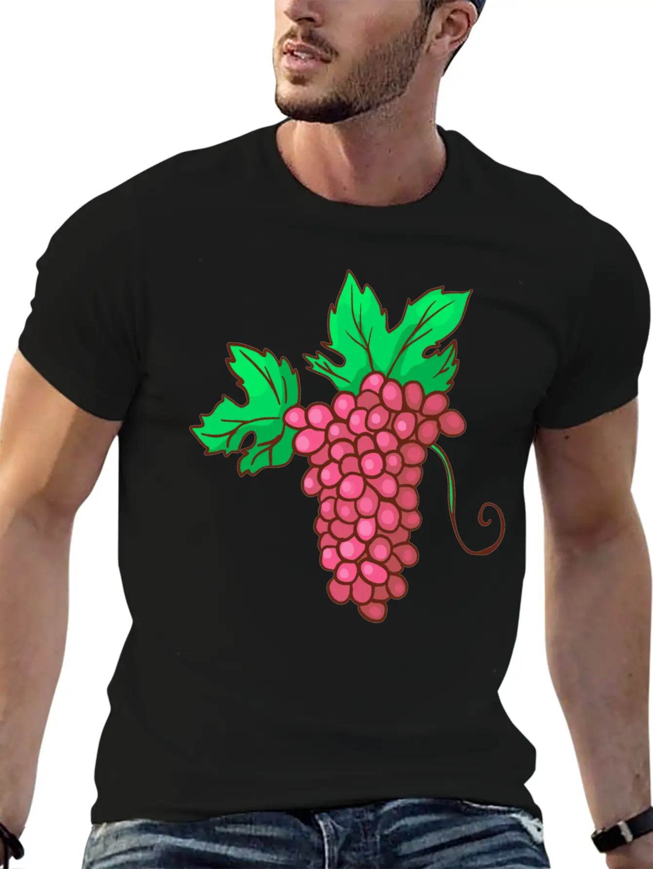 Red Grapes Unisex Casual T-Shirt – Clean Design For Daily Comfort