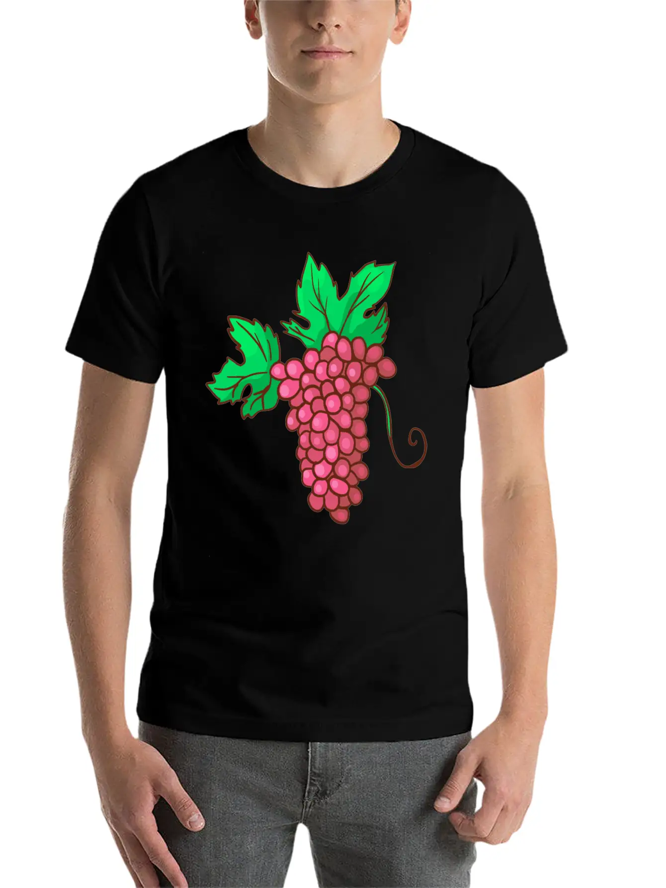 Red Grapes Unisex Casual T-Shirt – Clean Design For Daily Comfort