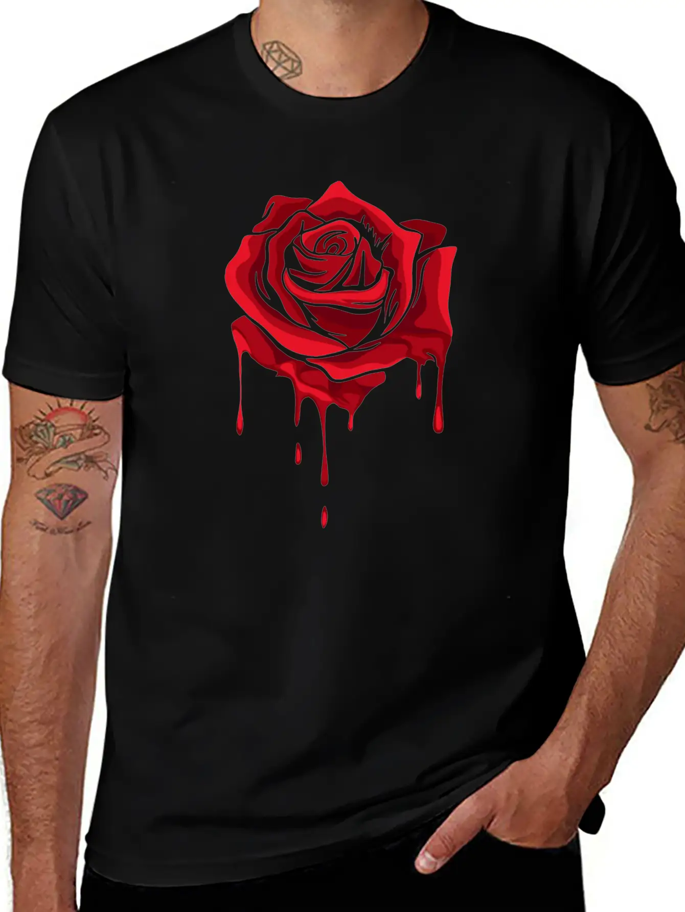 Red Melting Rose Garden Gardener Botanist Flowers Unisex Casual T-Shirt – Clean Design For Daily Comfort