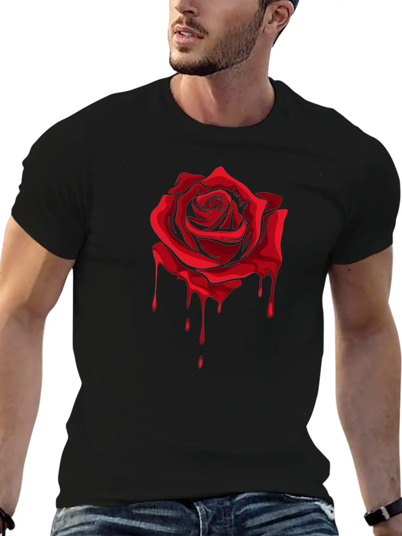 Red Melting Rose Garden Gardener Botanist Flowers Unisex Casual T-Shirt – Clean Design For Daily Comfort