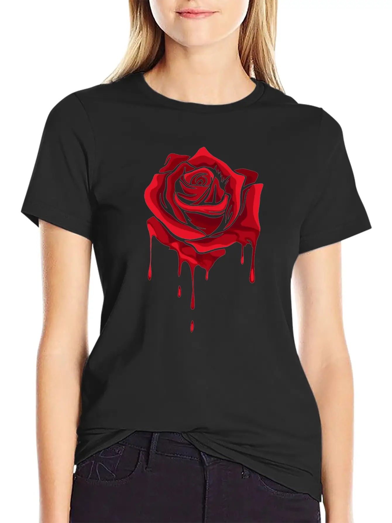 Red Melting Rose Garden Gardener Botanist Flowers Unisex Casual T-Shirt – Clean Design For Daily Comfort