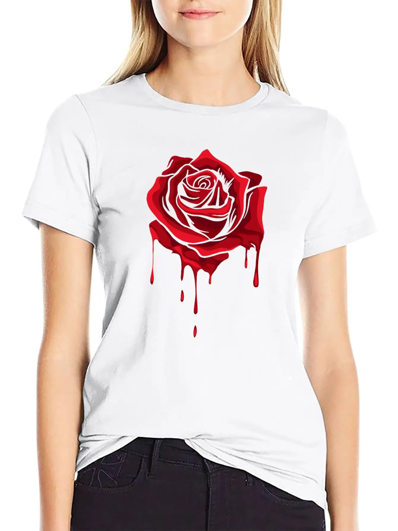 Red Melting Rose Garden Gardener Botanist Flowers Unisex Casual T-Shirt – Clean Design For Daily Comfort