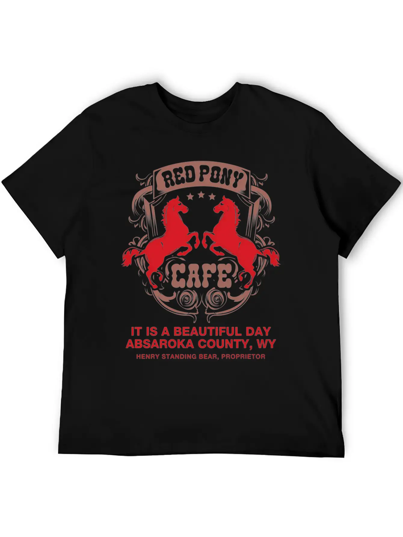 Red Pony It Is A Beautiful Day Unisex Casual T-Shirt – Clean Design For Daily Comfort