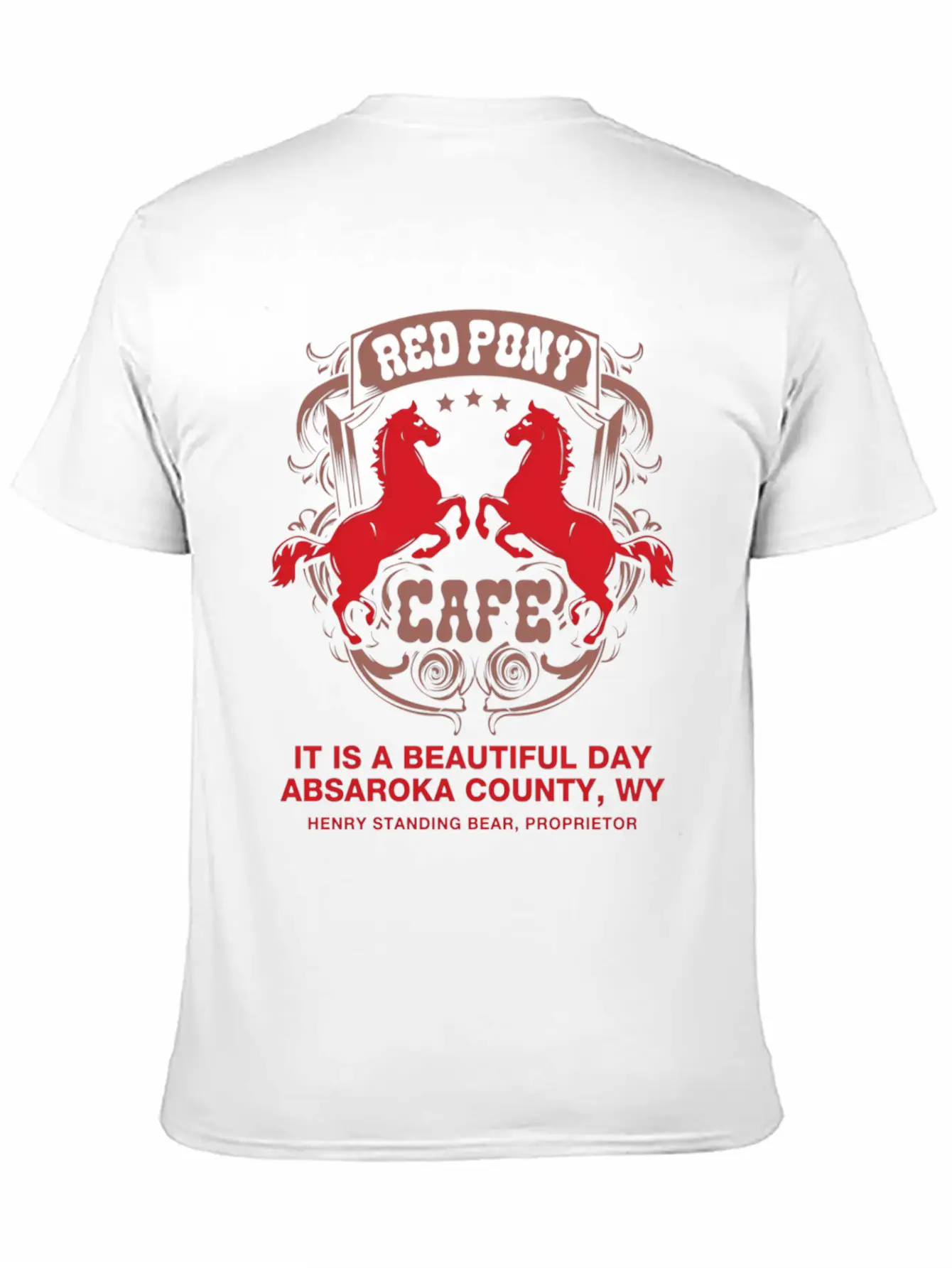 Red Pony It Is A Beautiful Day Unisex Casual T-Shirt – Clean Design For Daily Comfort