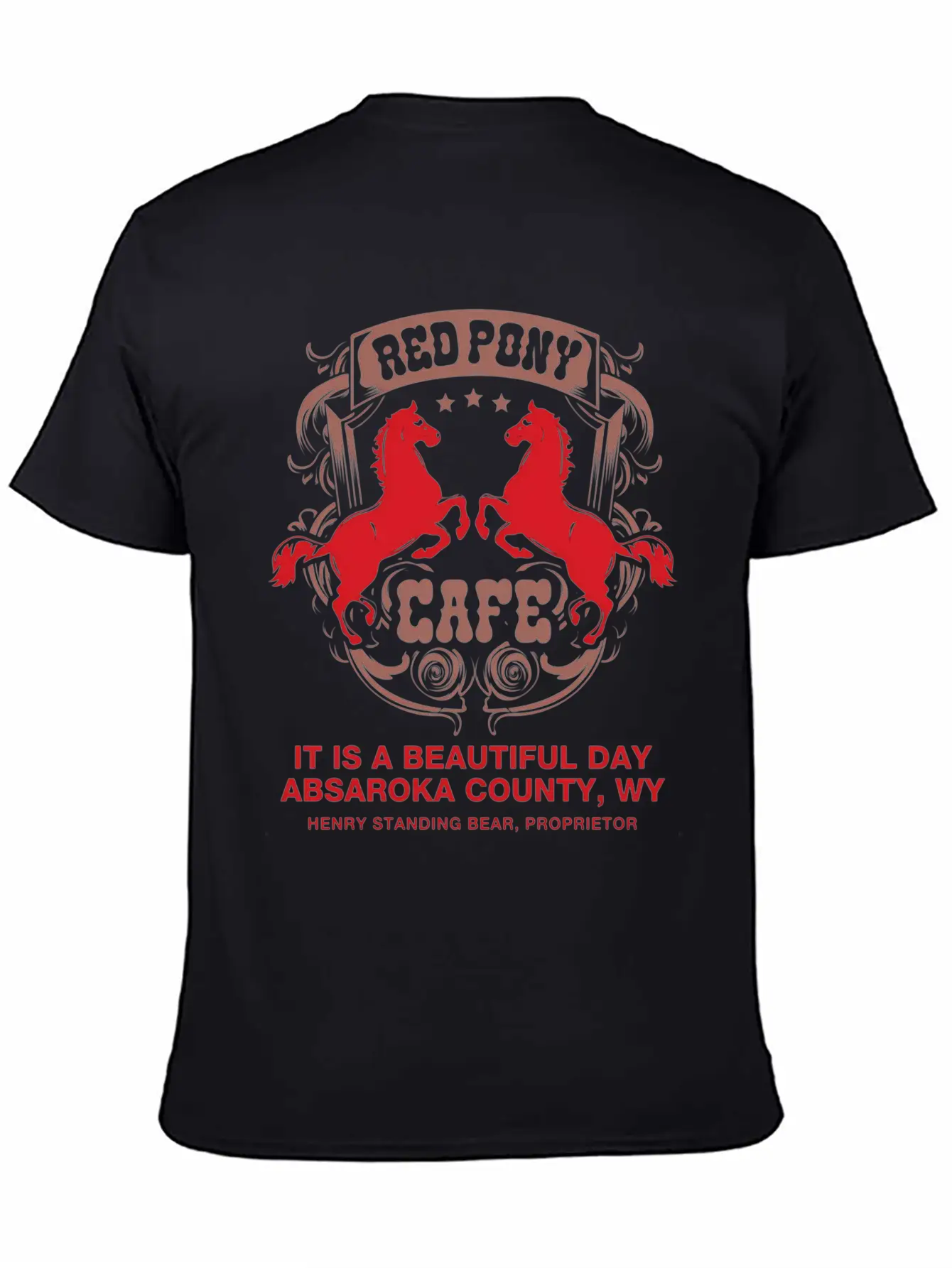 Red Pony It Is A Beautiful Day Unisex Casual T-Shirt – Clean Design For Daily Comfort