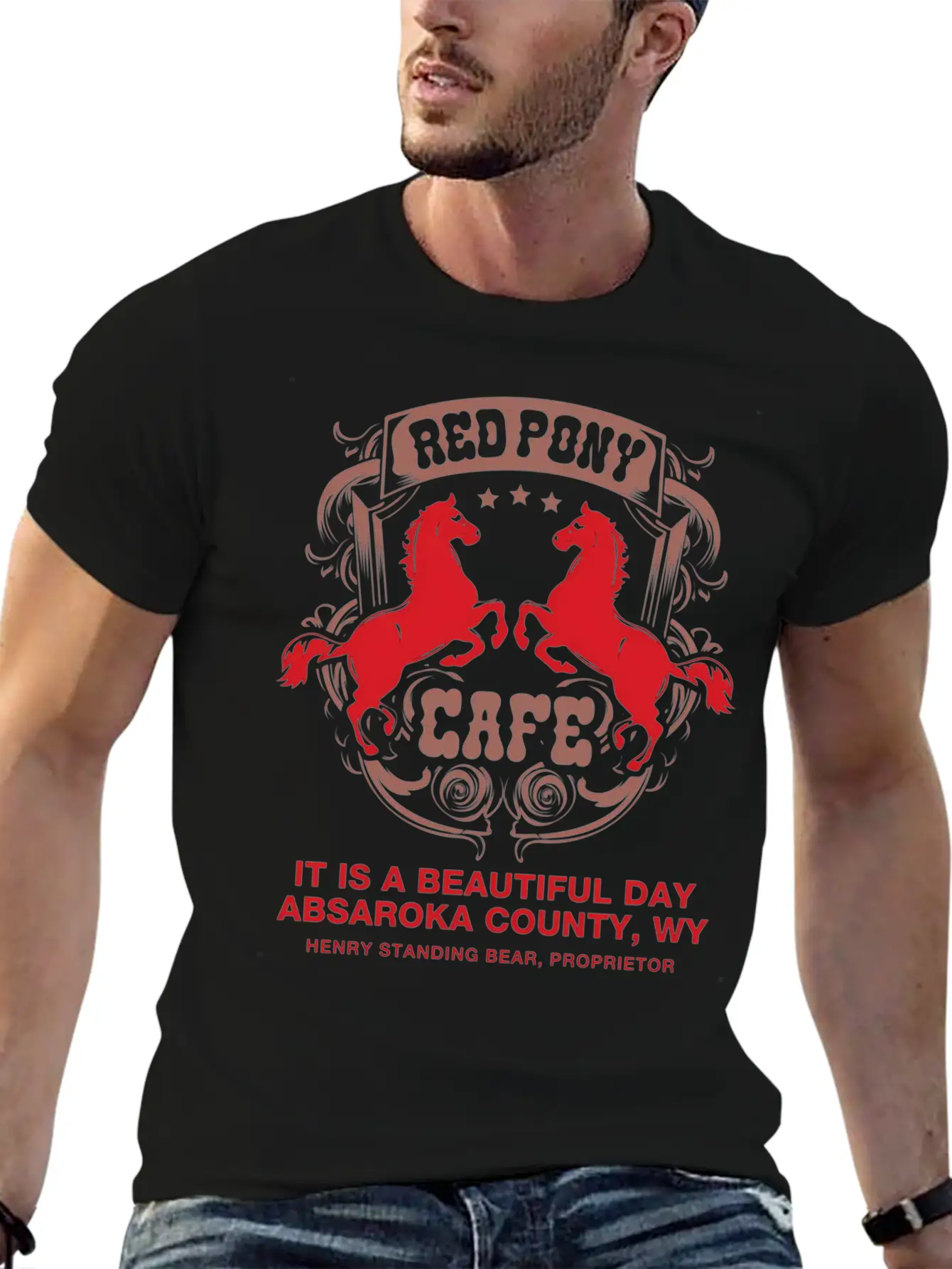 Red Pony It Is A Beautiful Day Unisex Casual T-Shirt – Clean Design For Daily Comfort