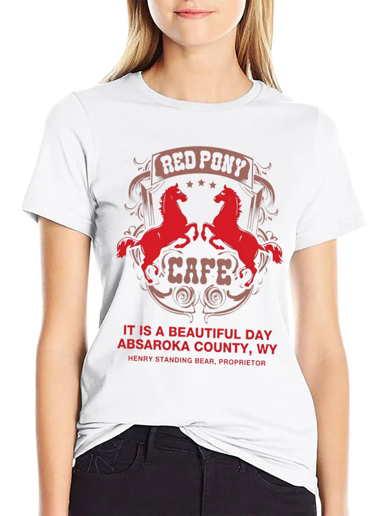 Red Pony It Is A Beautiful Day Unisex Casual T-Shirt – Clean Design For Daily Comfort