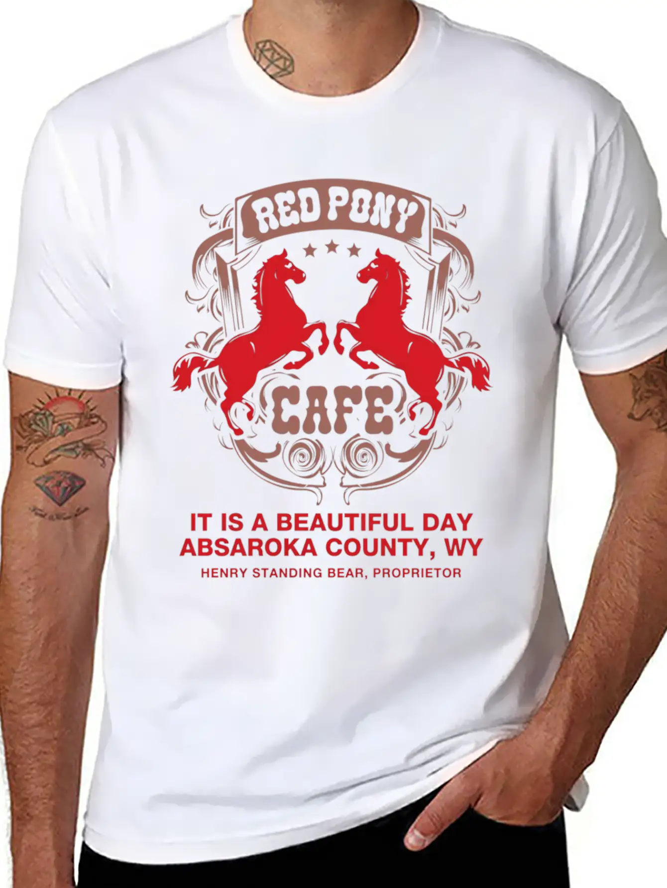 Red Pony It Is A Beautiful Day Unisex Casual T-Shirt – Clean Design For Daily Comfort