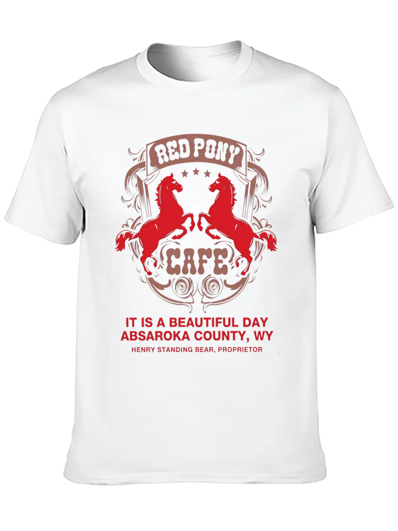 Red Pony It Is A Beautiful Day Unisex Casual T-Shirt – Clean Design For Daily Comfort