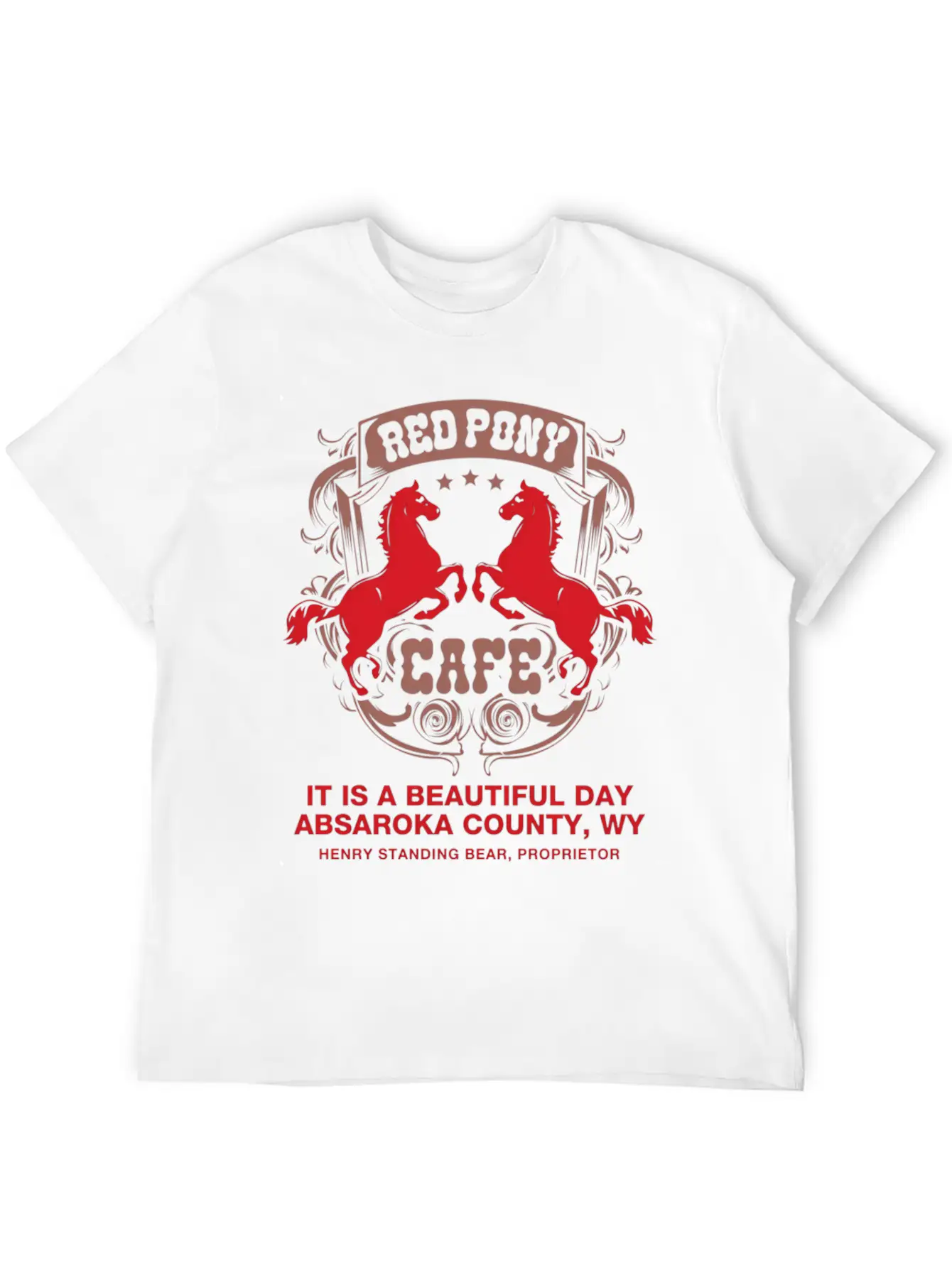 Red Pony It Is A Beautiful Day Unisex Casual T-Shirt – Clean Design For Daily Comfort