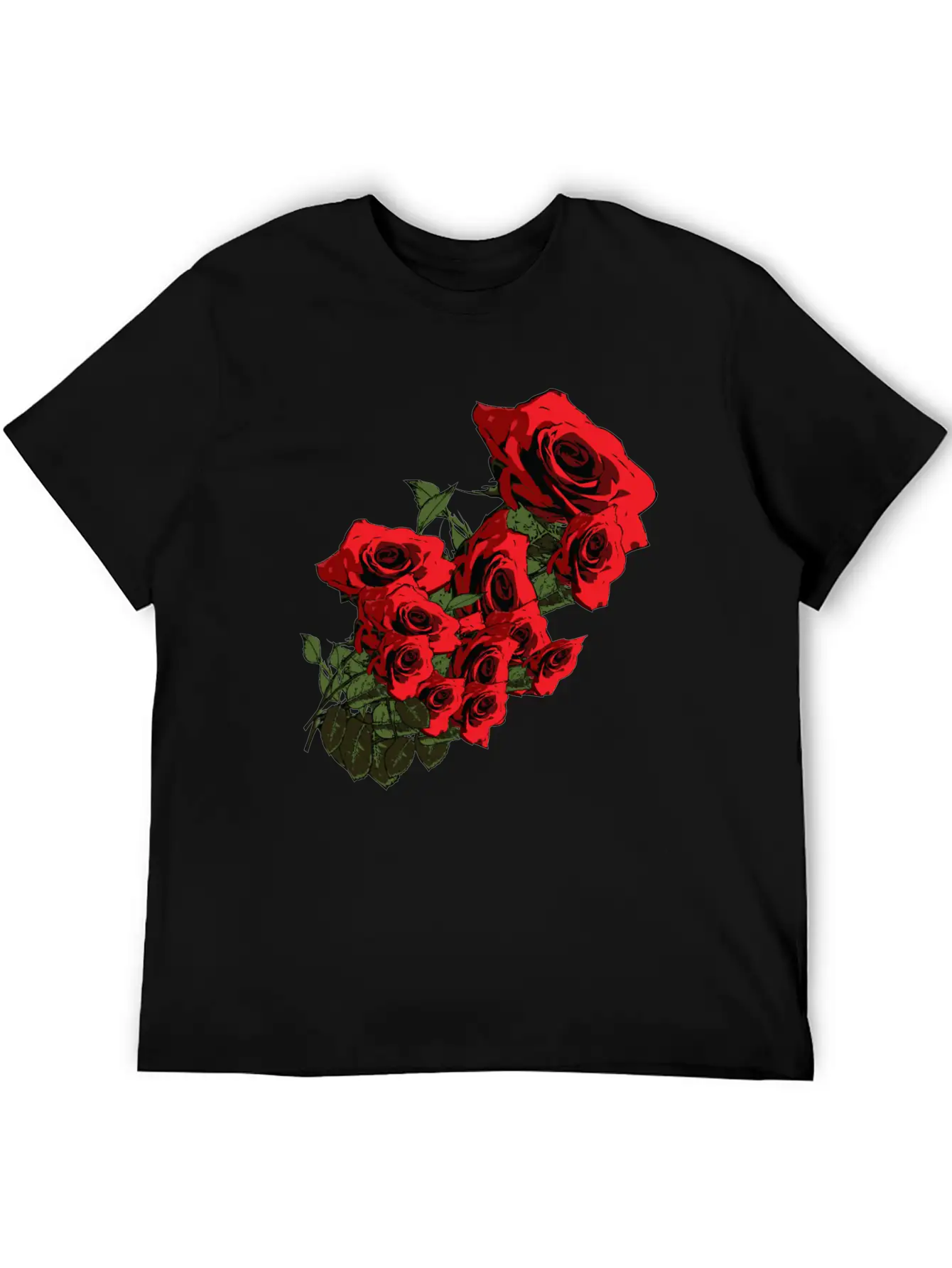 Red-roses-spring Flowers Relaxed Everyday Tee – Lightweight And Durable Cotton