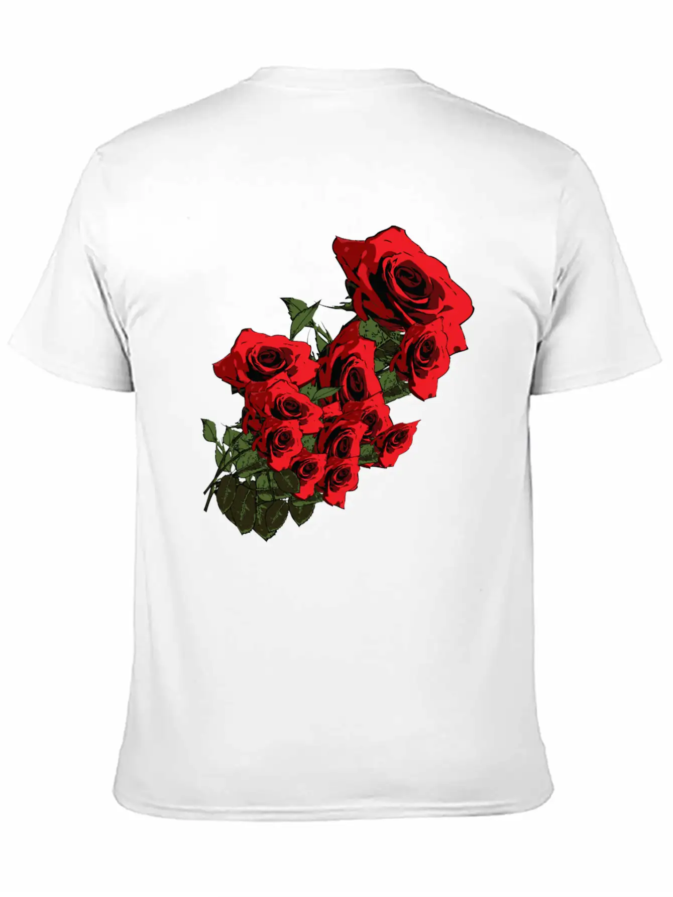 Red-roses-spring Flowers Relaxed Everyday Tee – Lightweight And Durable Cotton
