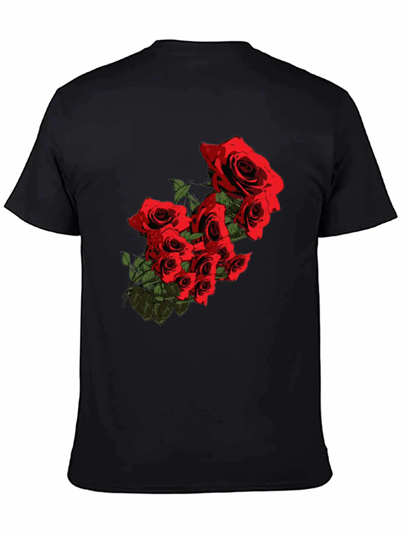 Red-roses-spring Flowers Relaxed Everyday Tee – Lightweight And Durable Cotton