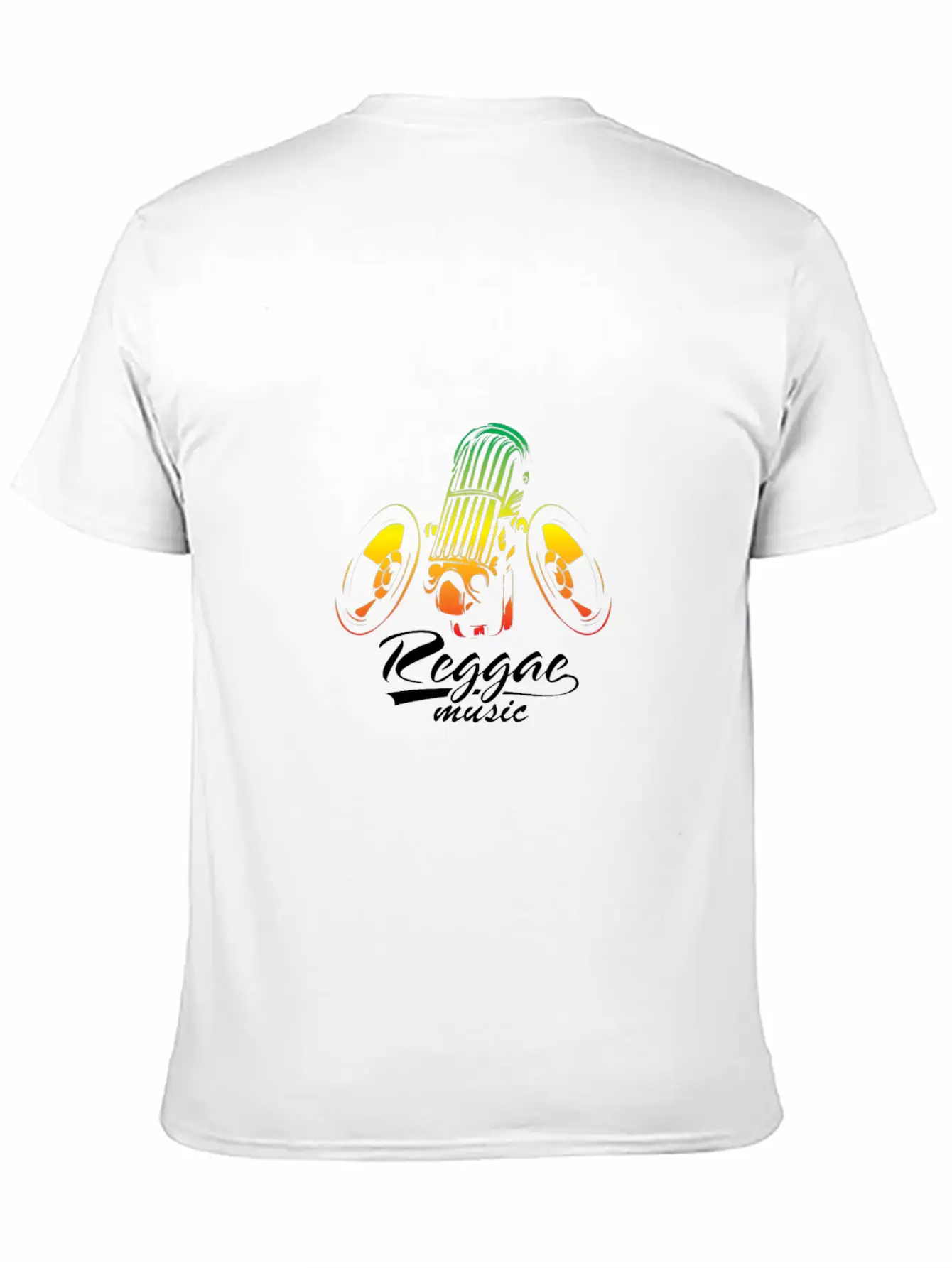 Reggae Music Speaker & Mic Comfortable Minimalist Graphic Tee – Summer Style Essential
