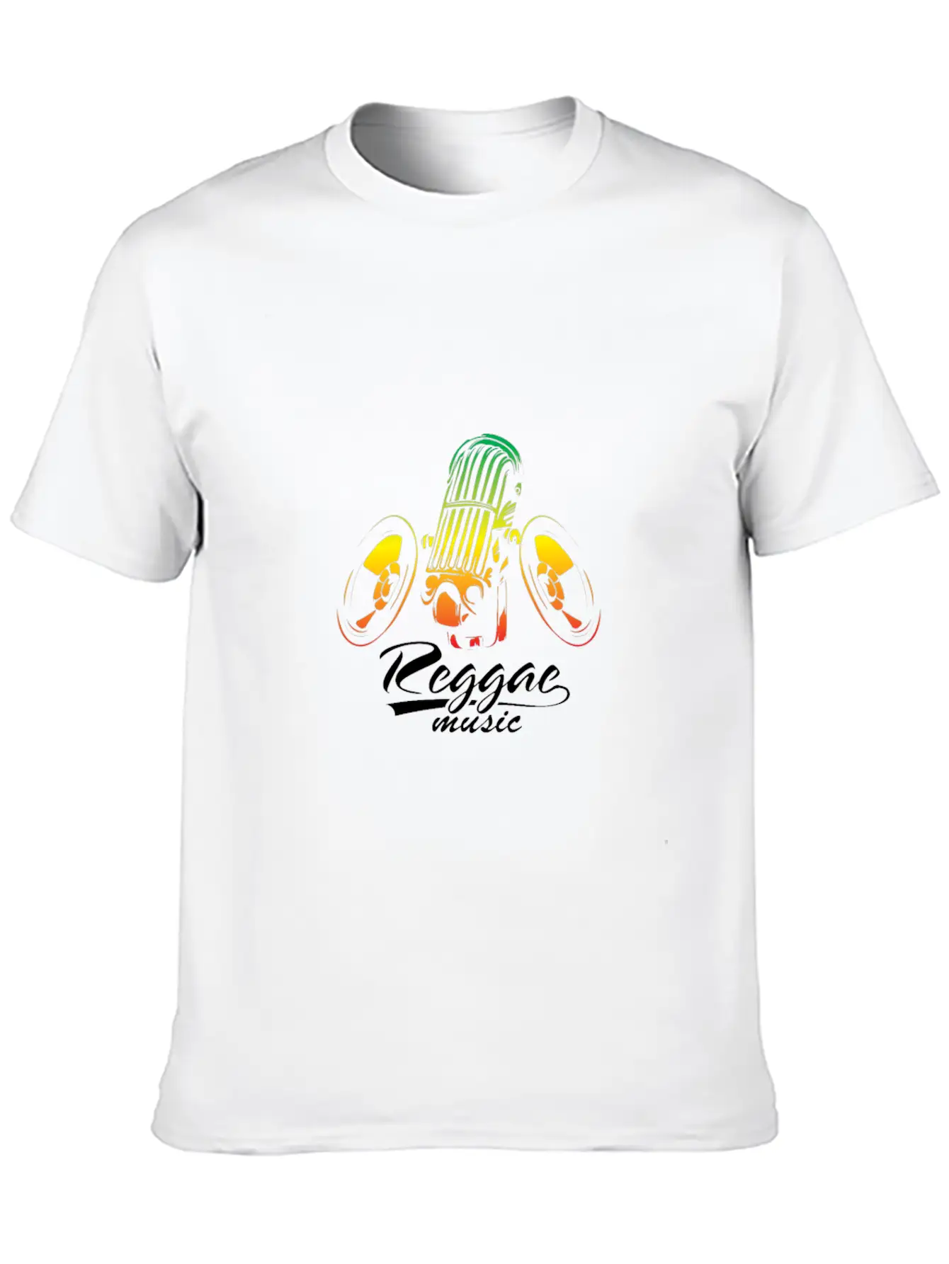 Reggae Music Speaker & Mic Comfortable Minimalist Graphic Tee – Summer Style Essential