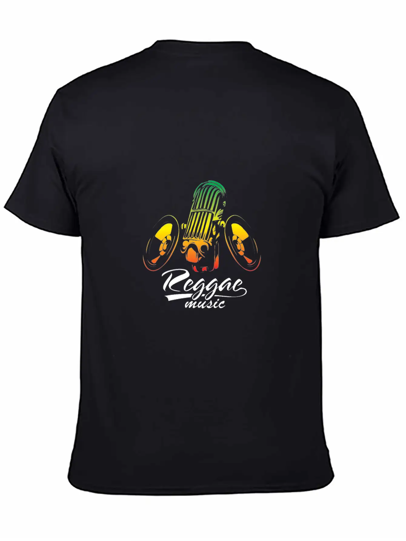 Reggae Music Speaker & Mic Comfortable Minimalist Graphic Tee – Summer Style Essential
