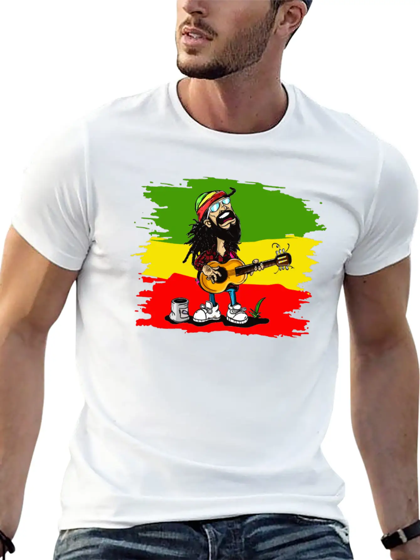 Reggae Rocker Unisex Casual T-Shirt – Clean Design For Daily Comfort