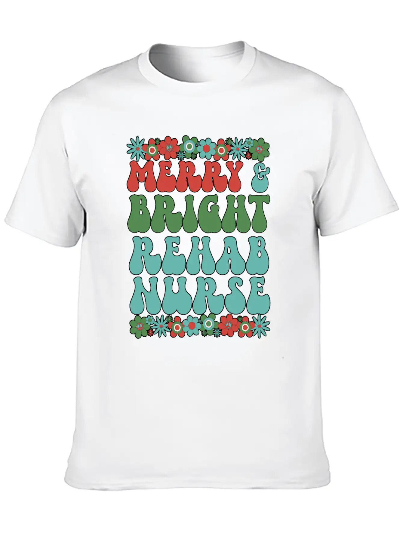 Rehab Nurse Christmas Rehabilitation Nursing Xmas Modern Fit Casual T-Shirt – Clean And Versatile Design