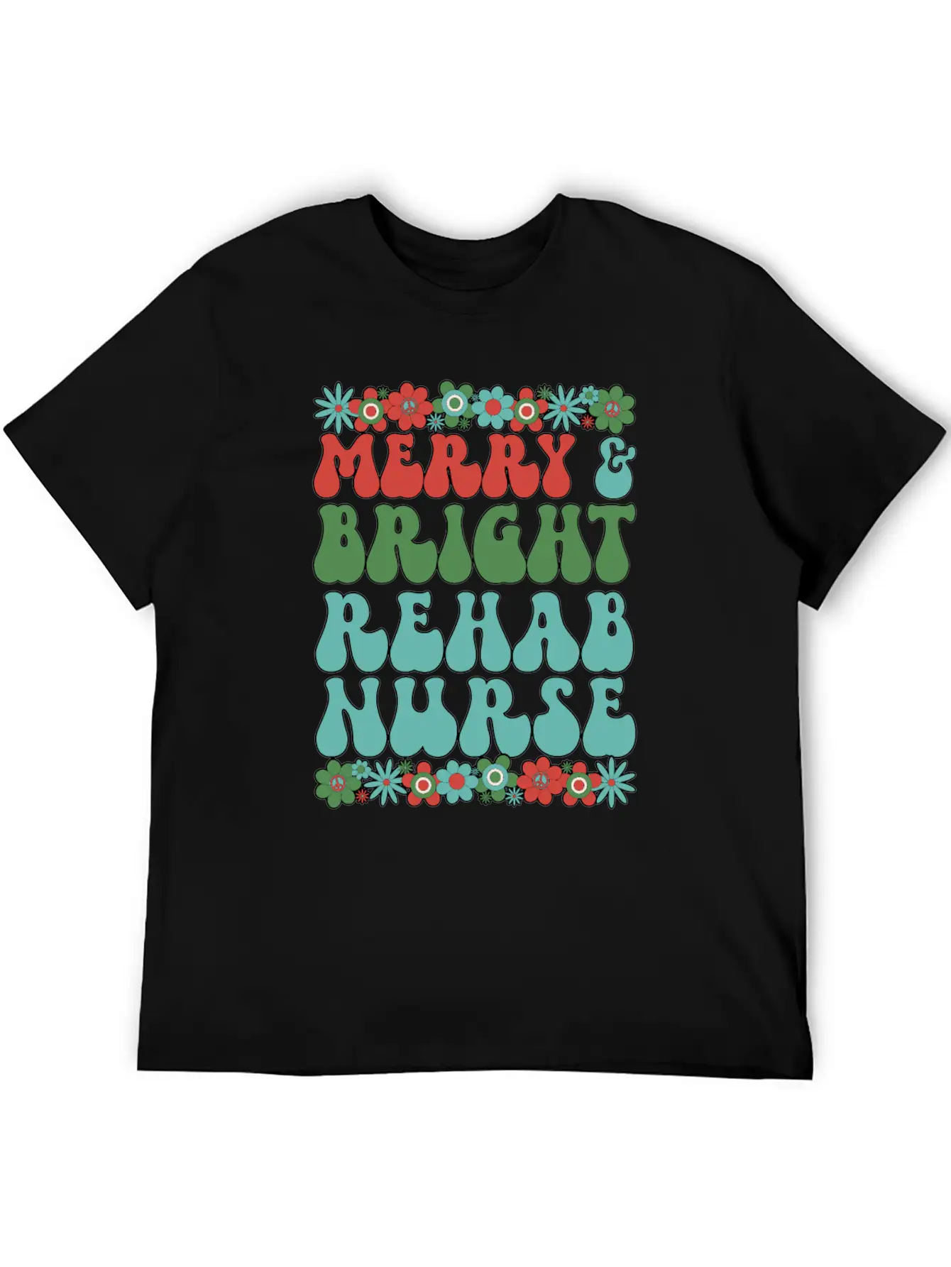 Rehab Nurse Christmas Rehabilitation Nursing Xmas Modern Fit Casual T-Shirt – Clean And Versatile Design
