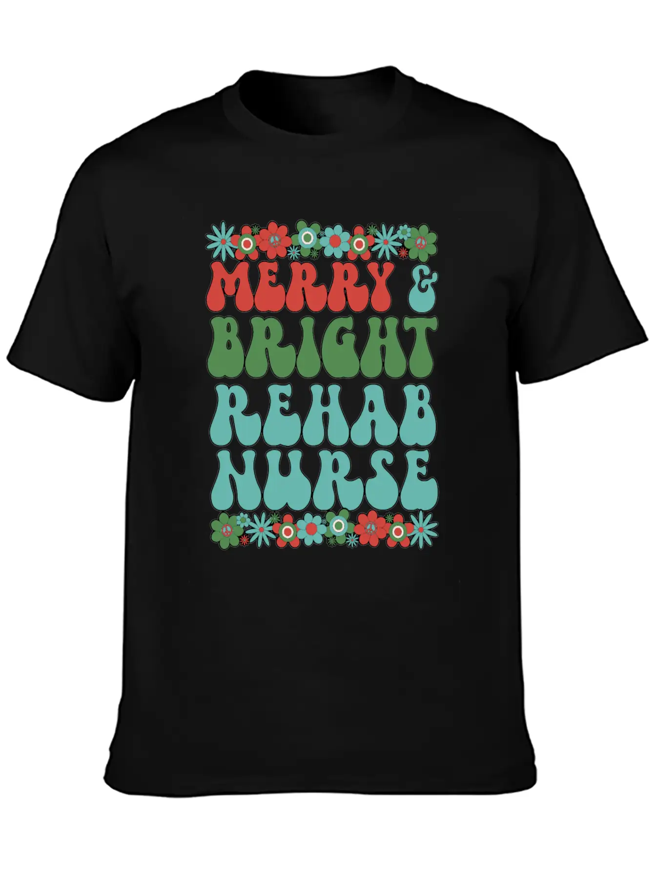 Rehab Nurse Christmas Rehabilitation Nursing Xmas Modern Fit Casual T-Shirt – Clean And Versatile Design