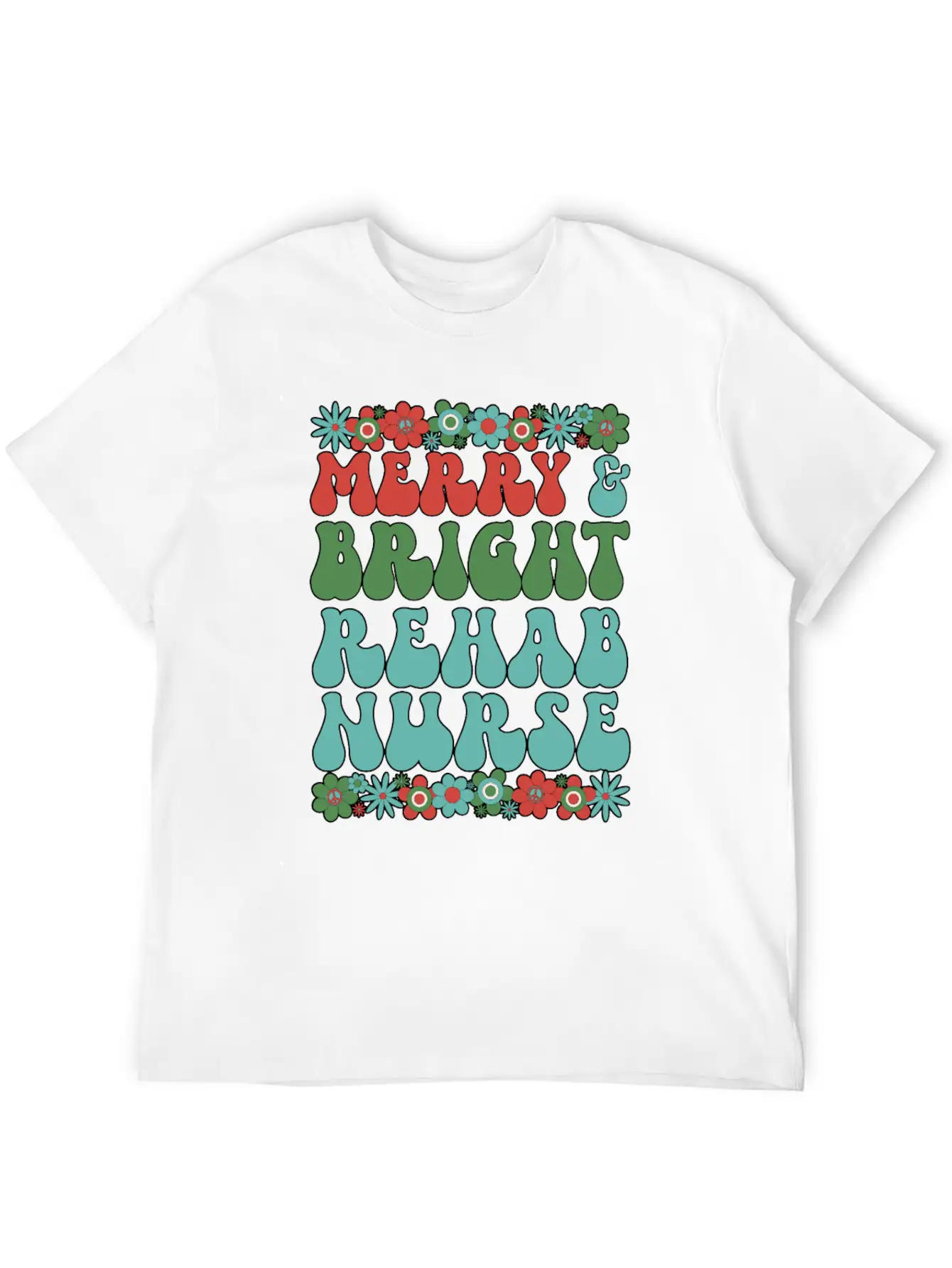 Rehab Nurse Christmas Rehabilitation Nursing Xmas Modern Fit Casual T-Shirt – Clean And Versatile Design