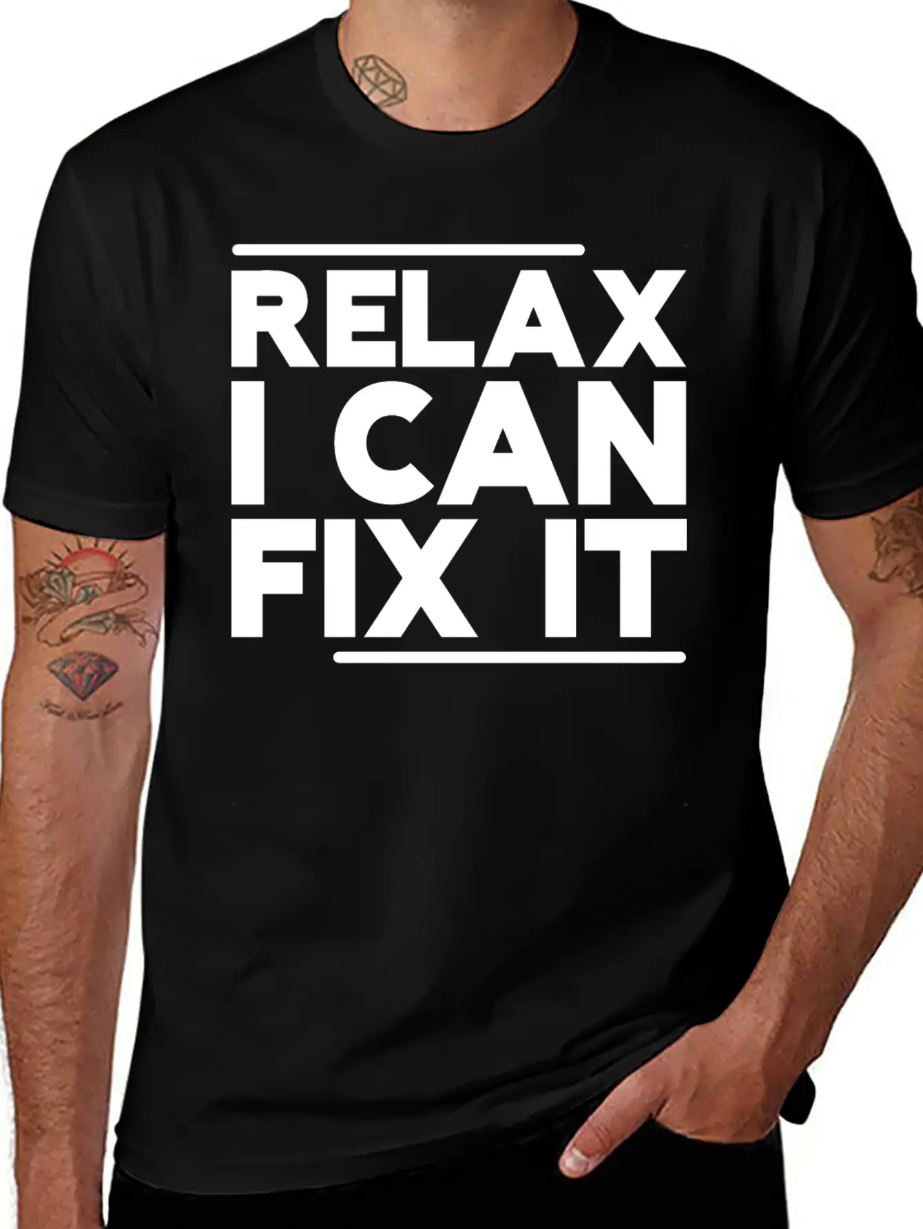 Relax I Can Fix It Lightweight Cotton T-Shirt – Daily Comfort Graphic Shirt