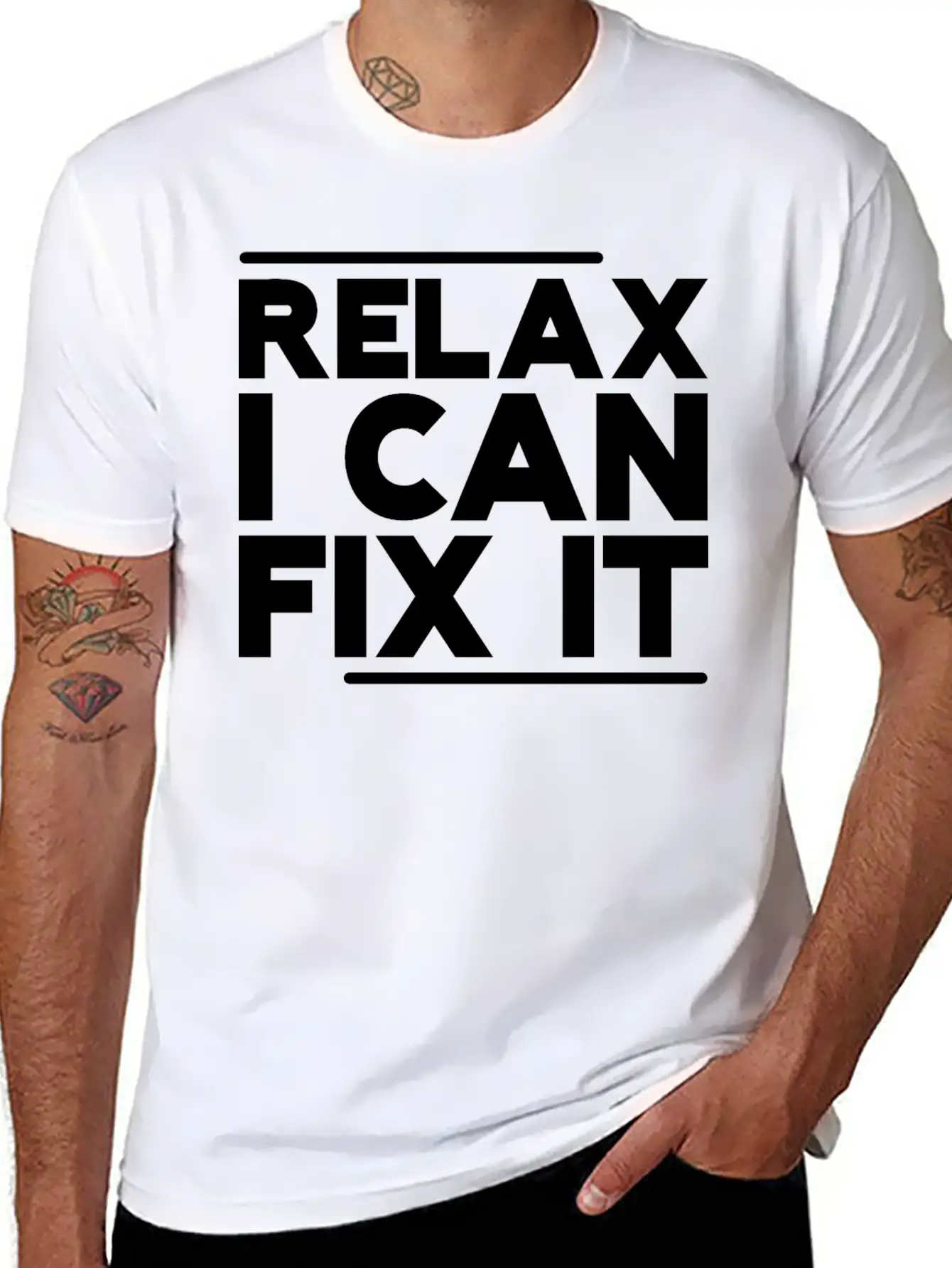 Relax I Can Fix It Lightweight Cotton T-Shirt – Daily Comfort Graphic Shirt