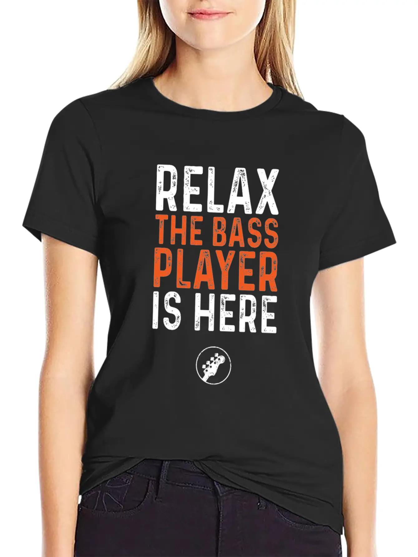 Relax The Bass Player Is Here, Bass Guitar Soft Cotton Short Sleeve Tee – Unisex Wardrobe Staple