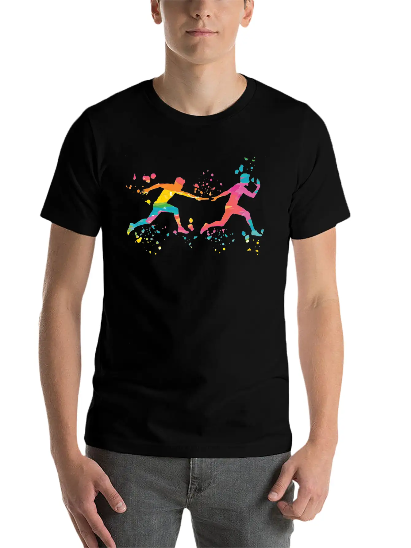 Relay Racer Relay Racing Relay Race Unisex Casual T-Shirt – Clean Design For Daily Comfort