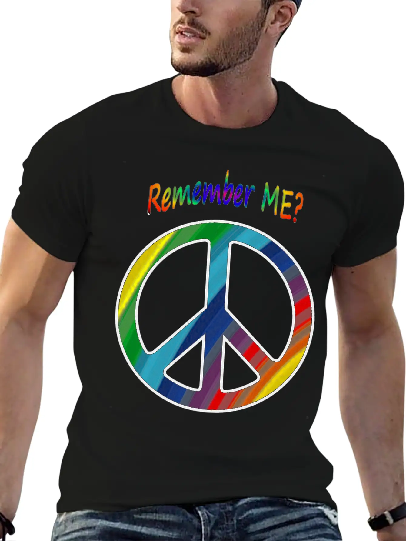 Remember Me - Peace Sign Essential Cotton Tee For Daily Outfits – Unisex Style