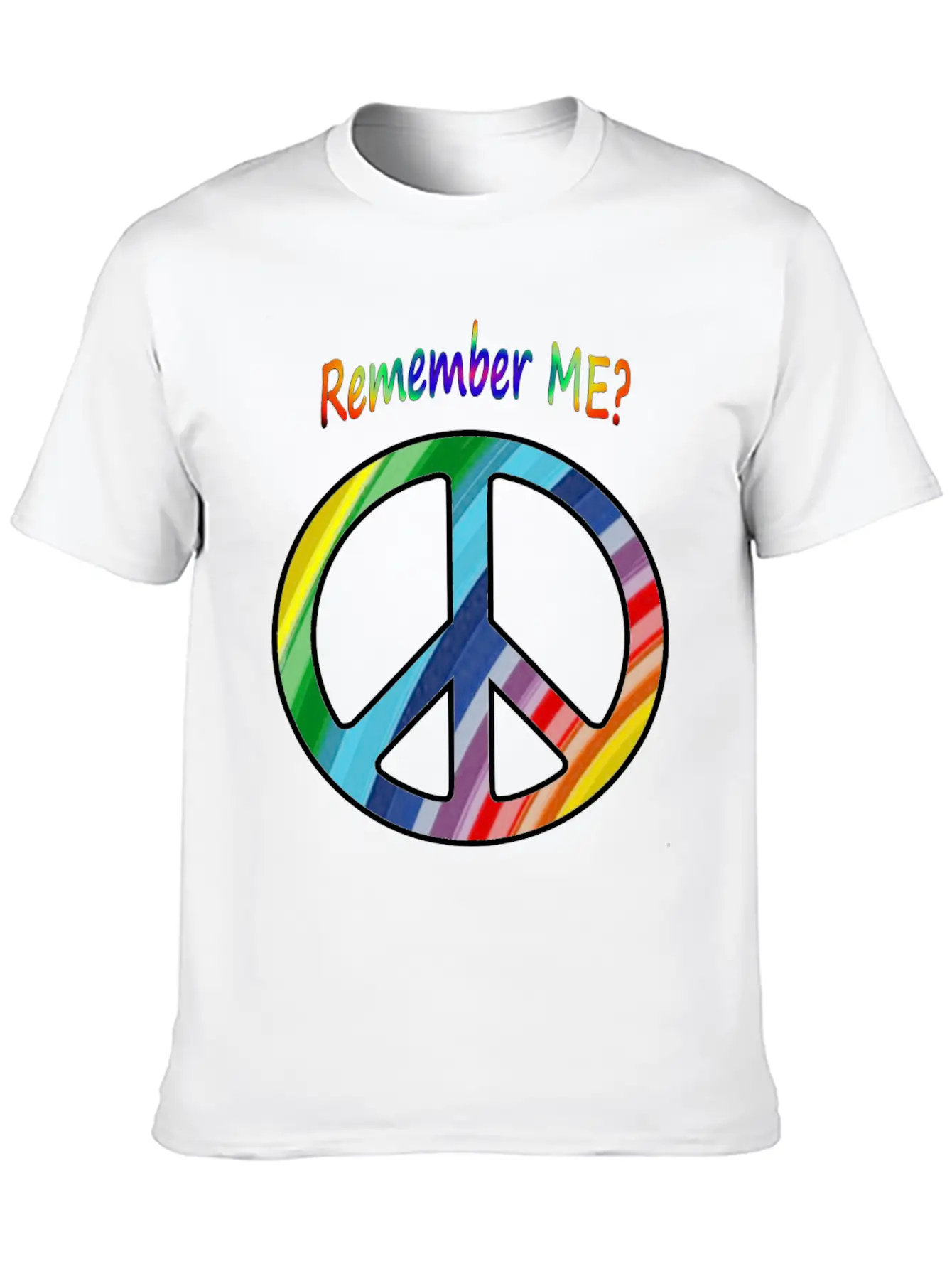 Remember Me - Peace Sign Essential Cotton Tee For Daily Outfits – Unisex Style