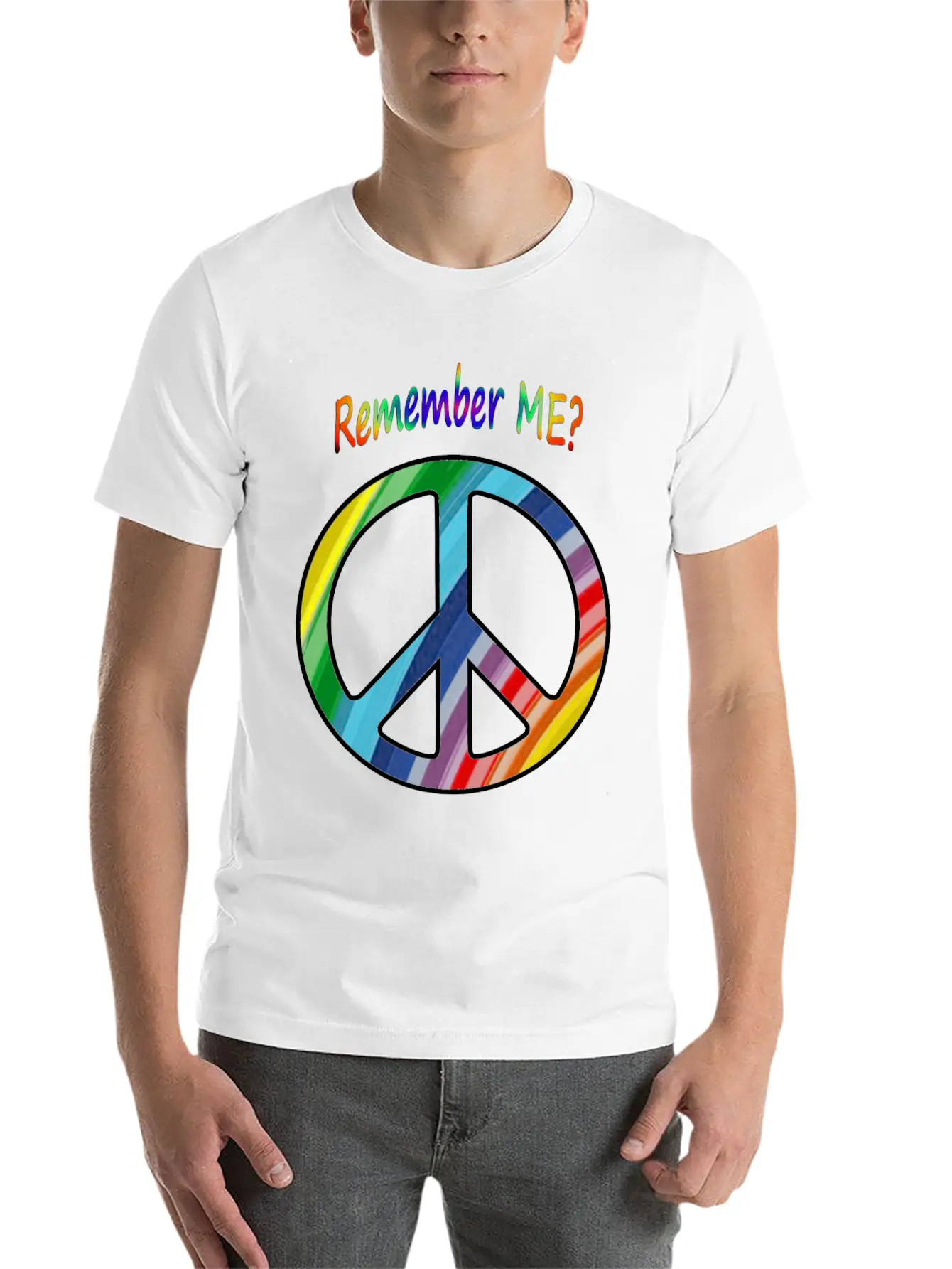 Remember Me - Peace Sign Essential Cotton Tee For Daily Outfits – Unisex Style