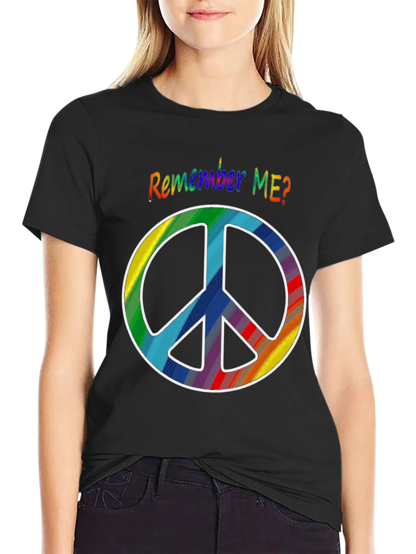 Remember Me - Peace Sign Essential Cotton Tee For Daily Outfits – Unisex Style