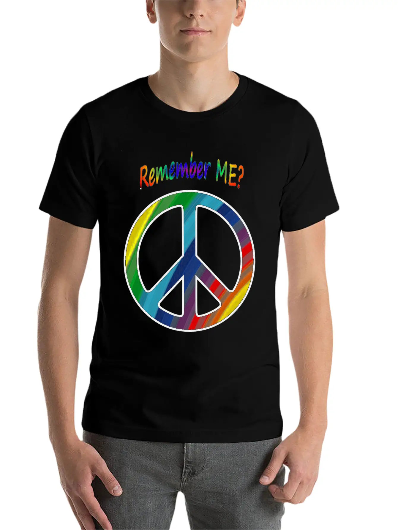 Remember Me - Peace Sign Essential Cotton Tee For Daily Outfits – Unisex Style