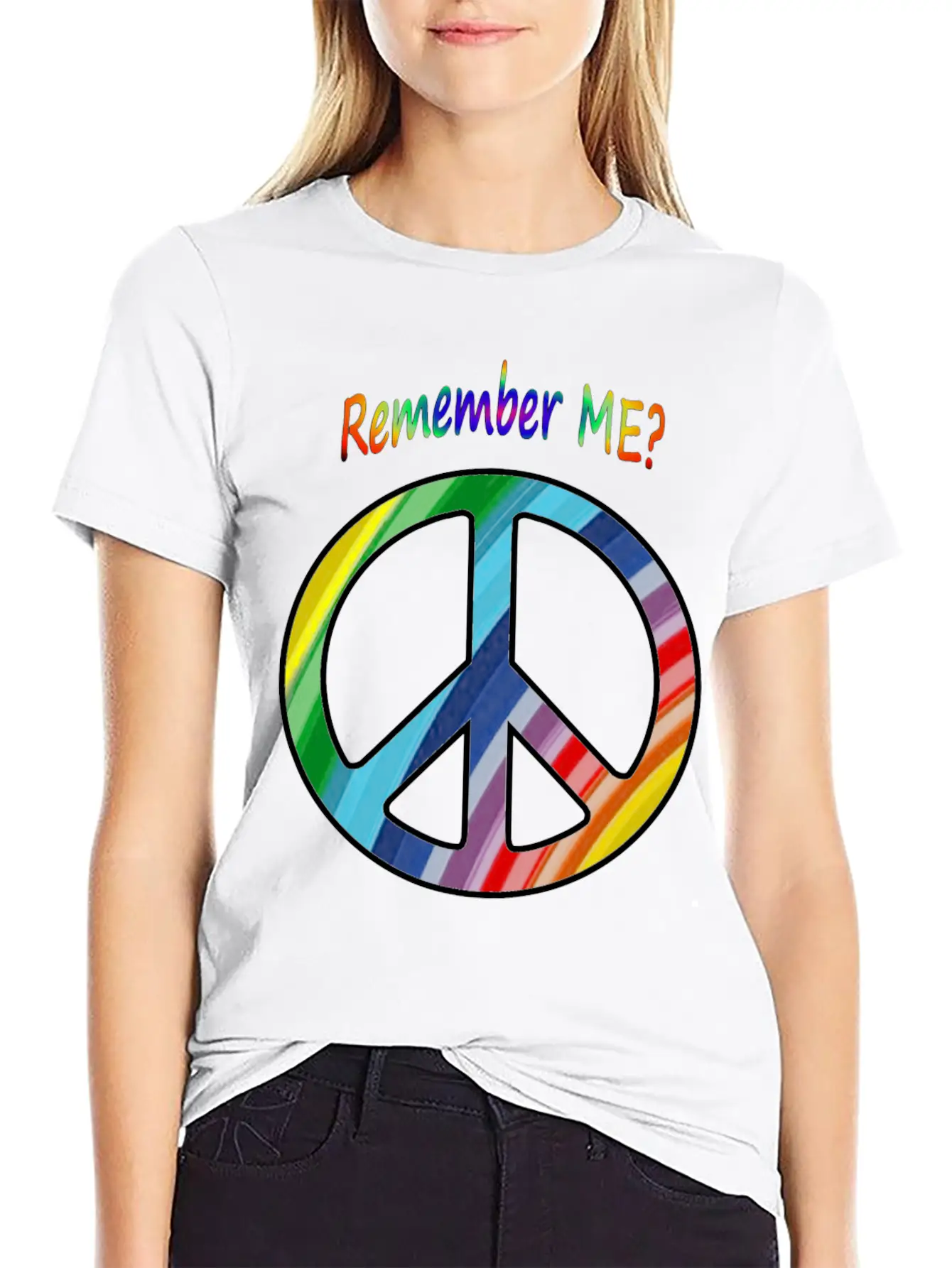 Remember Me - Peace Sign Essential Cotton Tee For Daily Outfits – Unisex Style