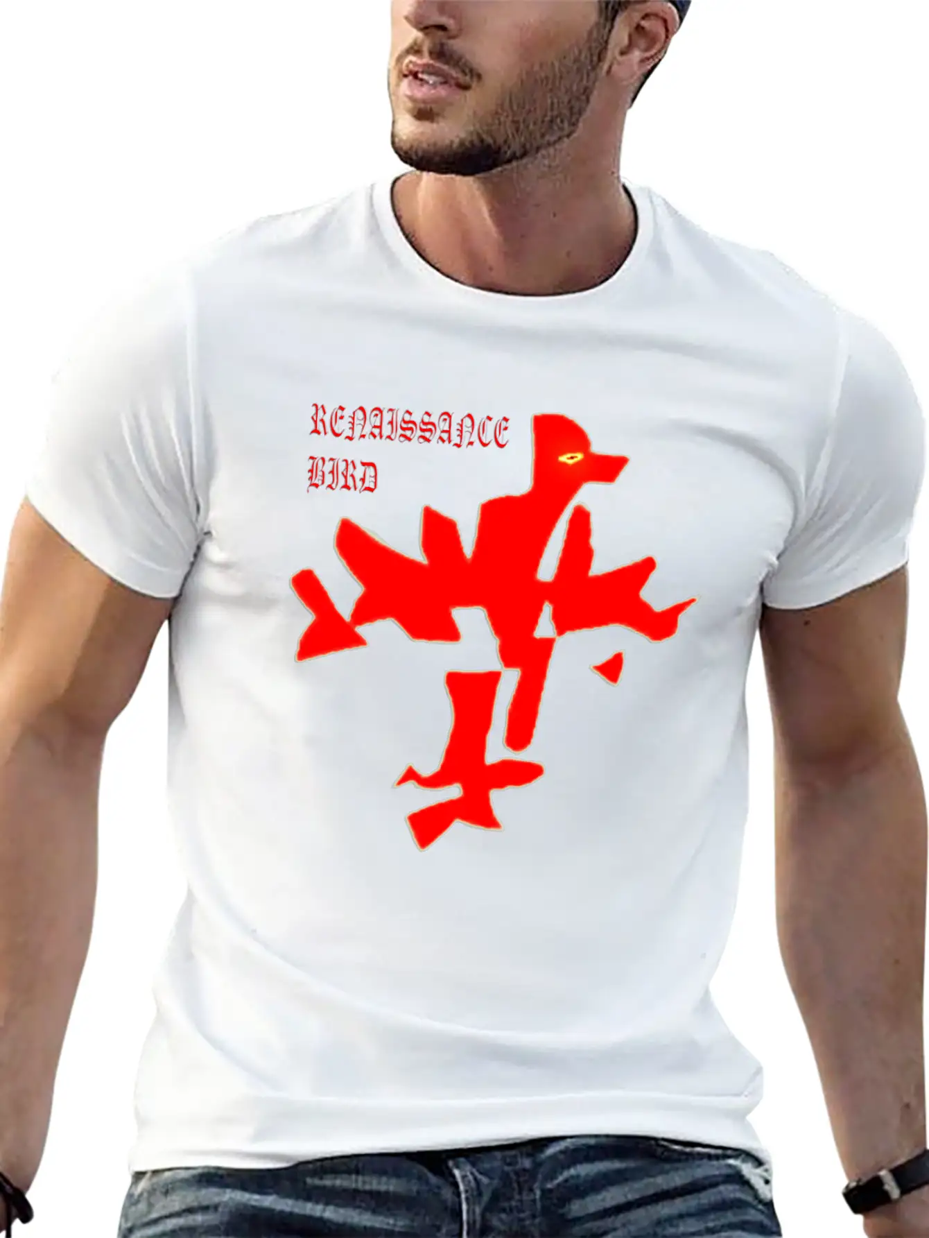 Renaissance Bird Red Logo Soft Cotton Short Sleeve Tee – Unisex Wardrobe Staple