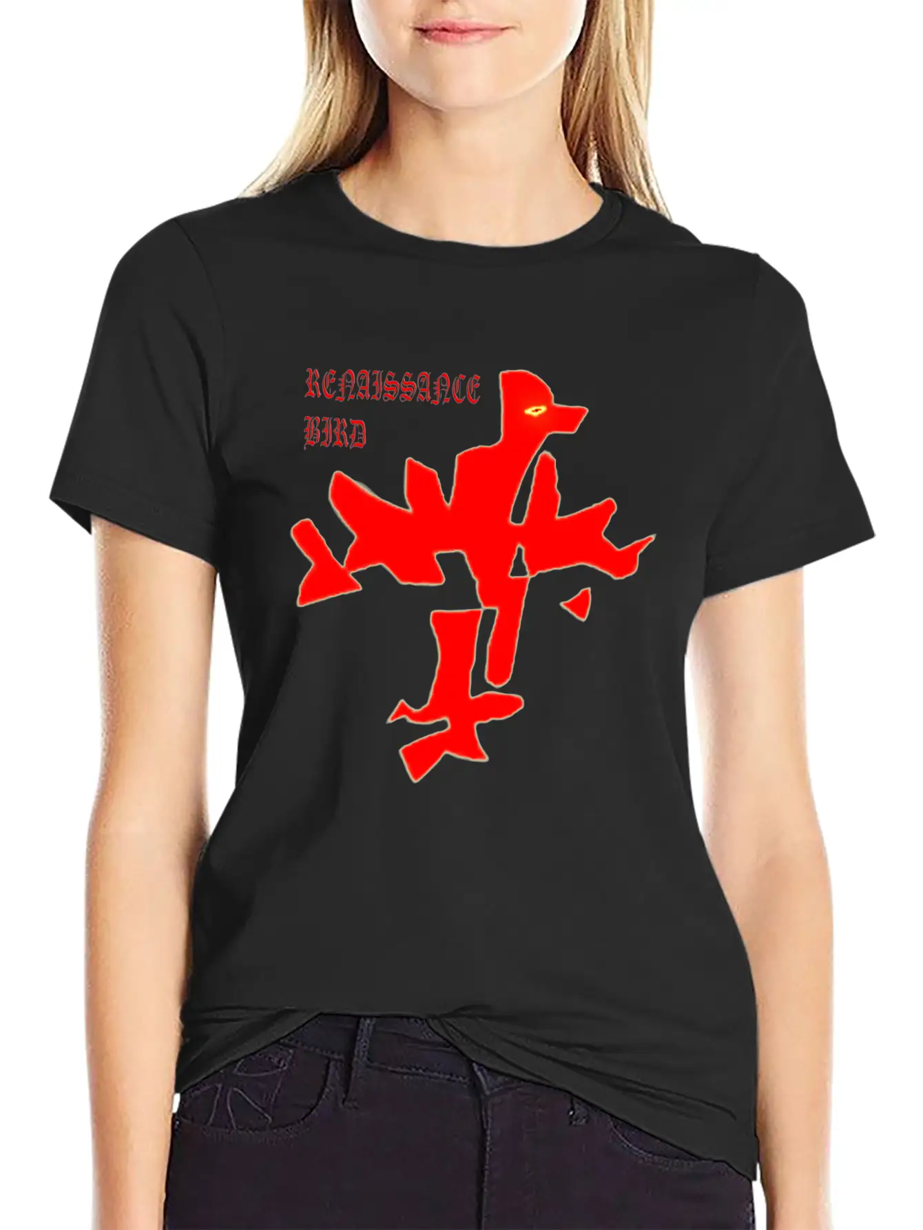 Renaissance Bird Red Logo Soft Cotton Short Sleeve Tee – Unisex Wardrobe Staple