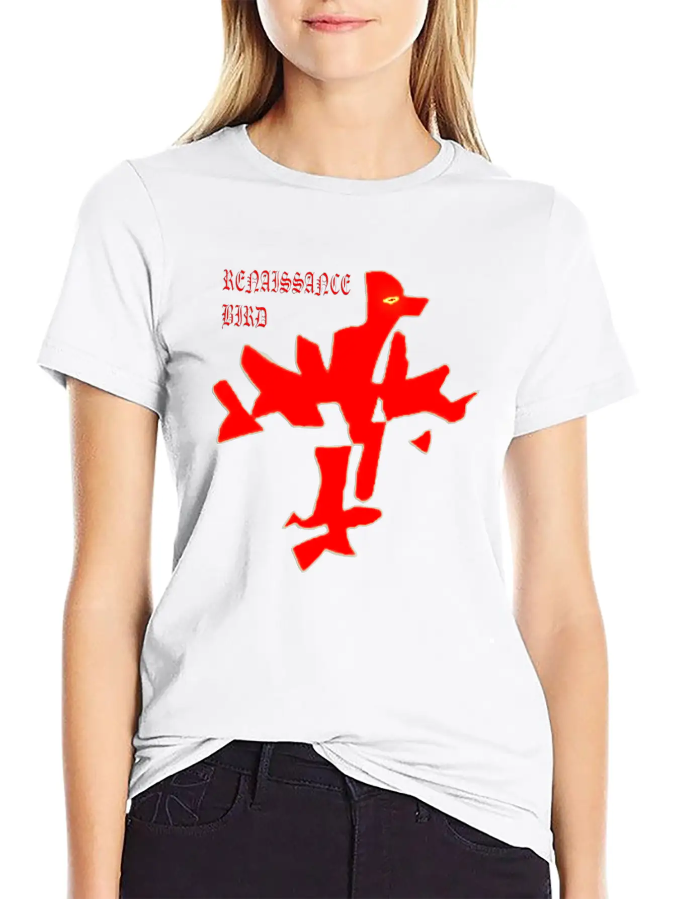 Renaissance Bird Red Logo Soft Cotton Short Sleeve Tee – Unisex Wardrobe Staple
