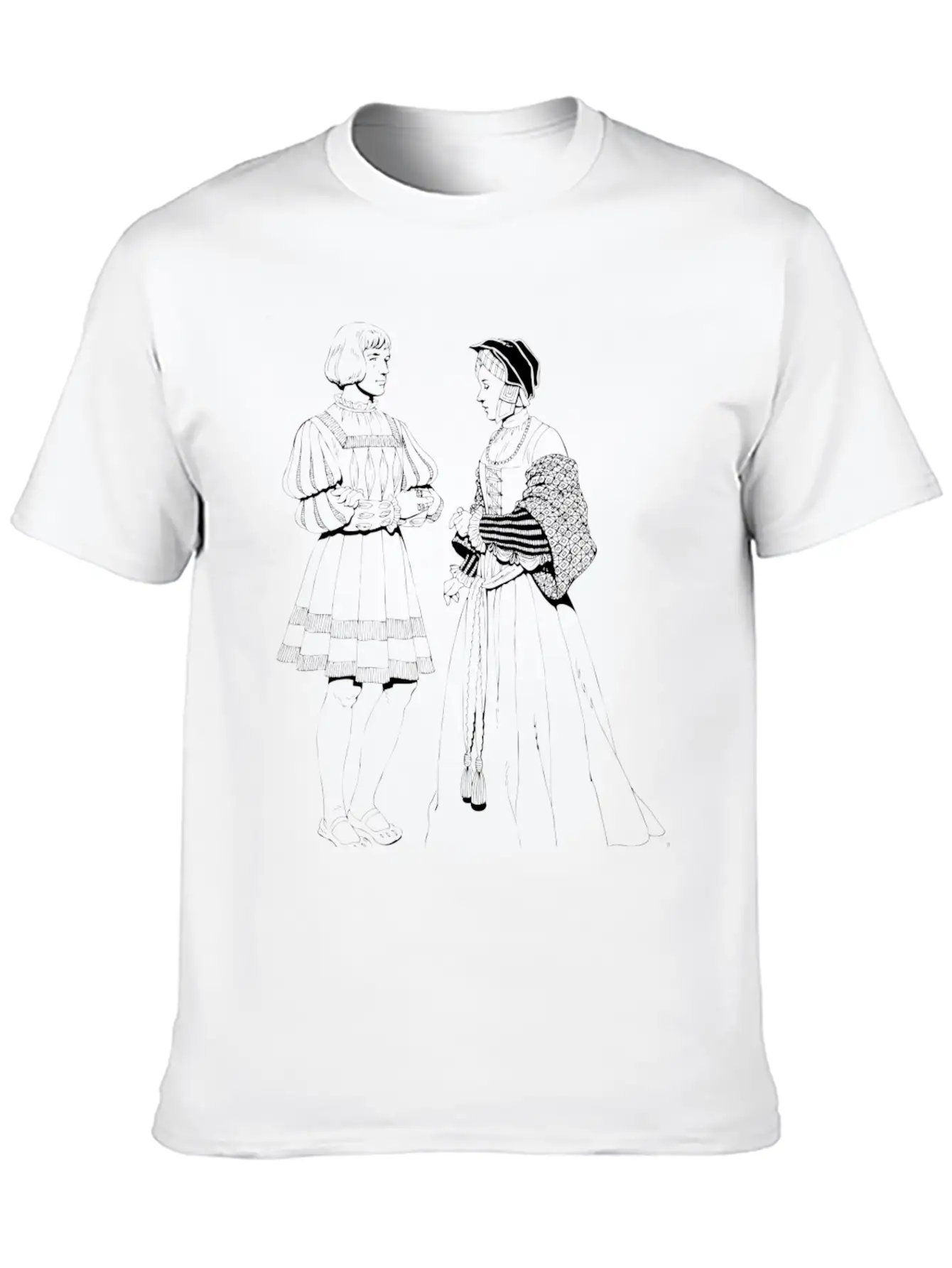 Renaissance Of Traditional Character Essential Cotton Tee For Daily Outfits – Unisex Style