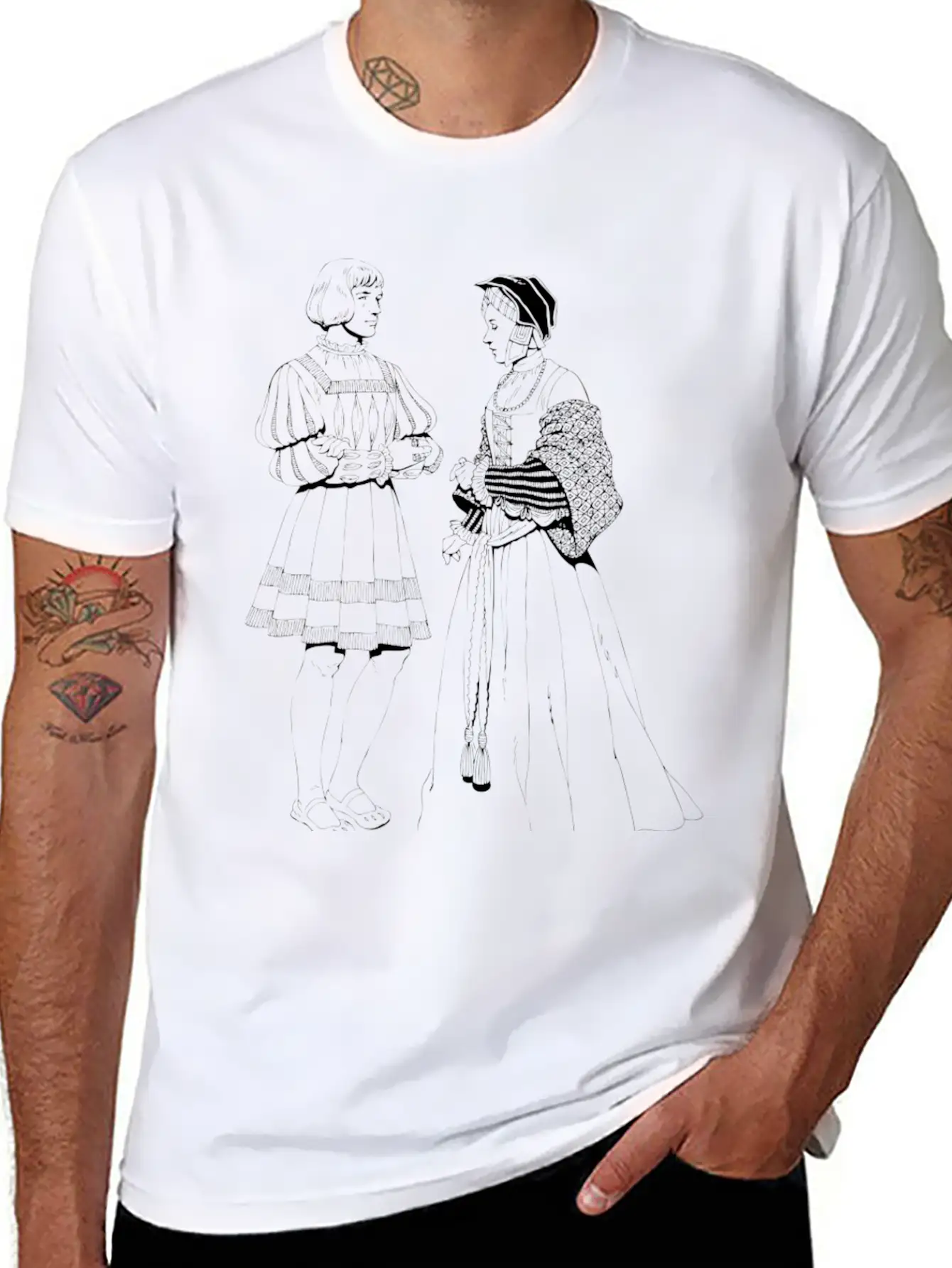 Renaissance Of Traditional Character Essential Cotton Tee For Daily Outfits – Unisex Style