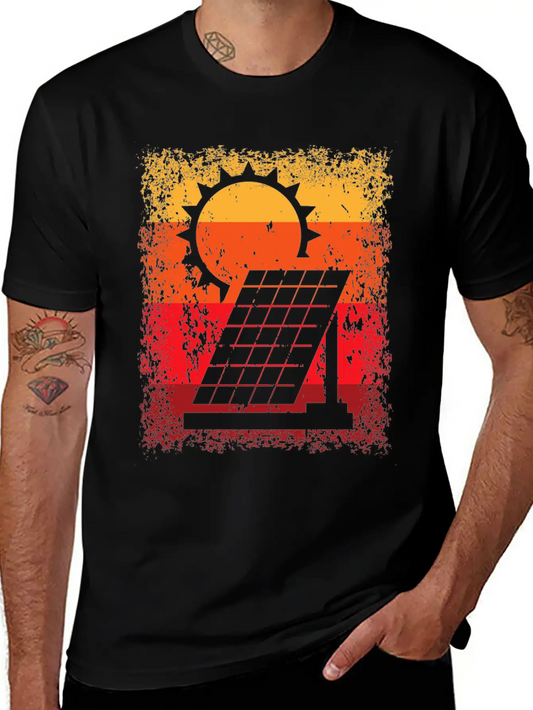 Renewable Energy Solar Power Energy Photovoltaic Relaxed Everyday Tee – Lightweight And Durable Cotton