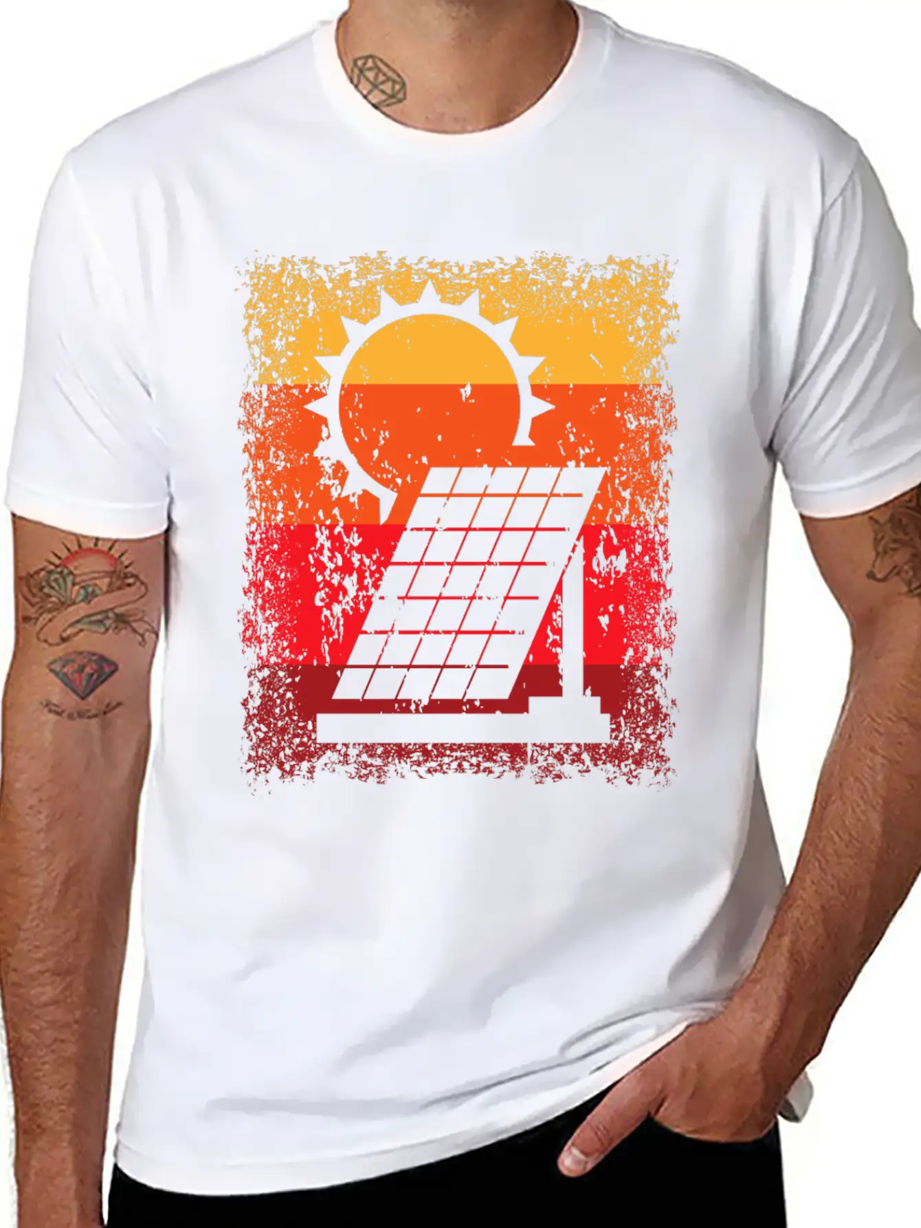 Renewable Energy Solar Power Energy Photovoltaic Relaxed Everyday Tee – Lightweight And Durable Cotton
