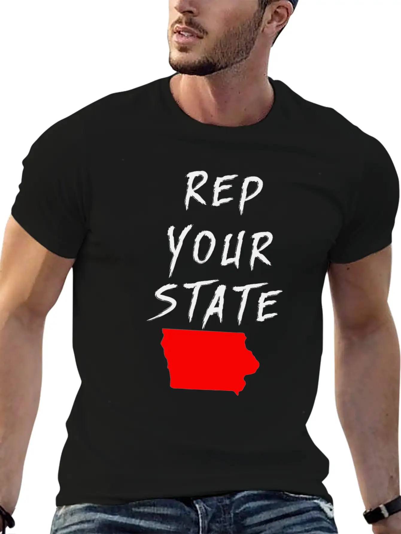 REP YOUR STATE IOWA Essential Cotton Tee For Daily Outfits – Unisex Style