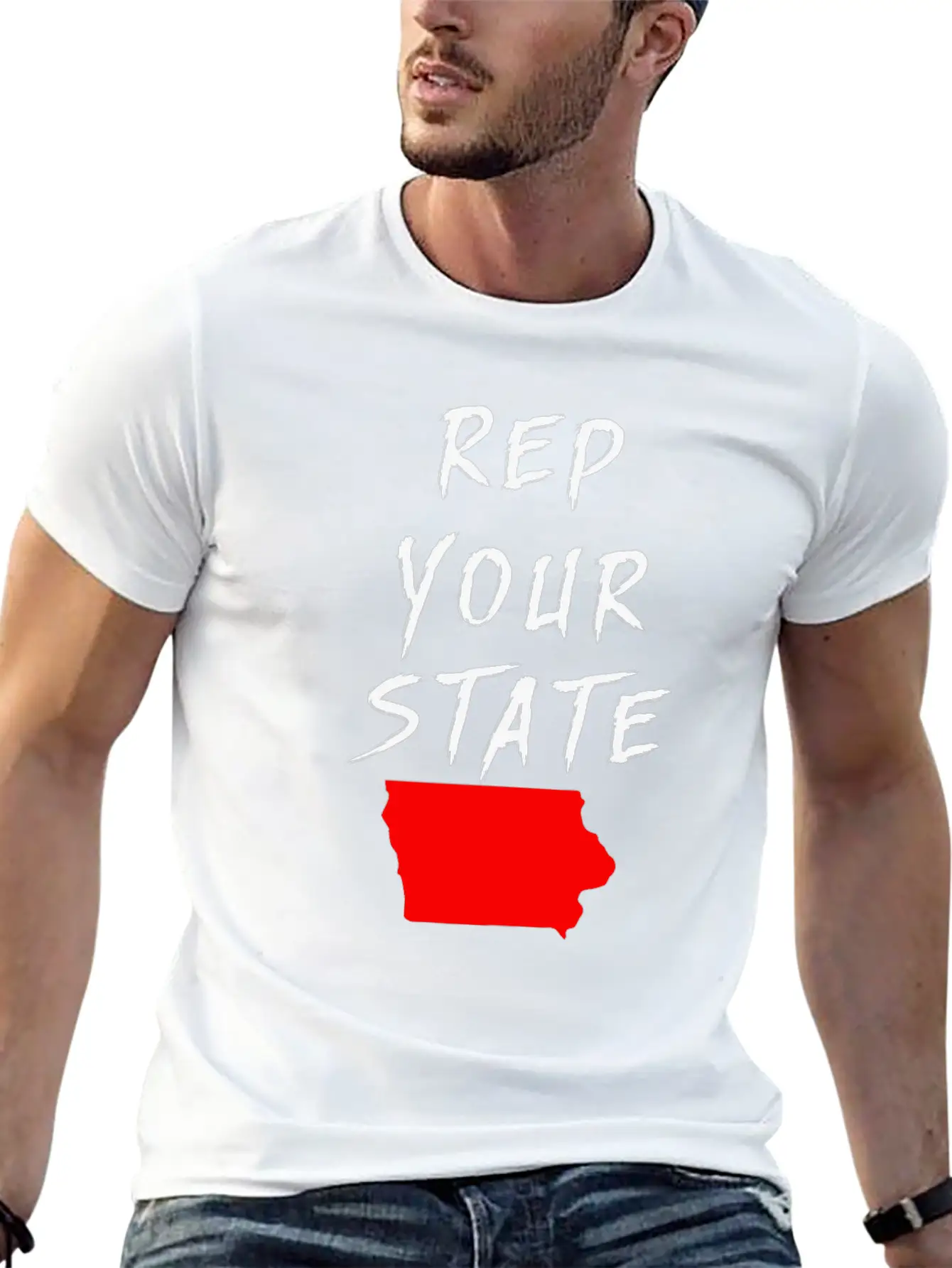 REP YOUR STATE IOWA Essential Cotton Tee For Daily Outfits – Unisex Style