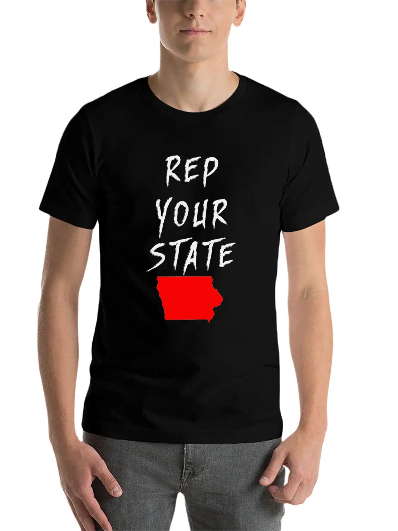 REP YOUR STATE IOWA Essential Cotton Tee For Daily Outfits – Unisex Style