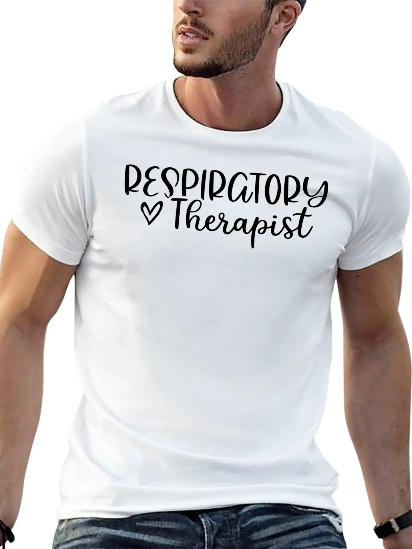 Reratory Therapist With Heart Unisex Casual T-Shirt – Clean Design For Daily Comfort