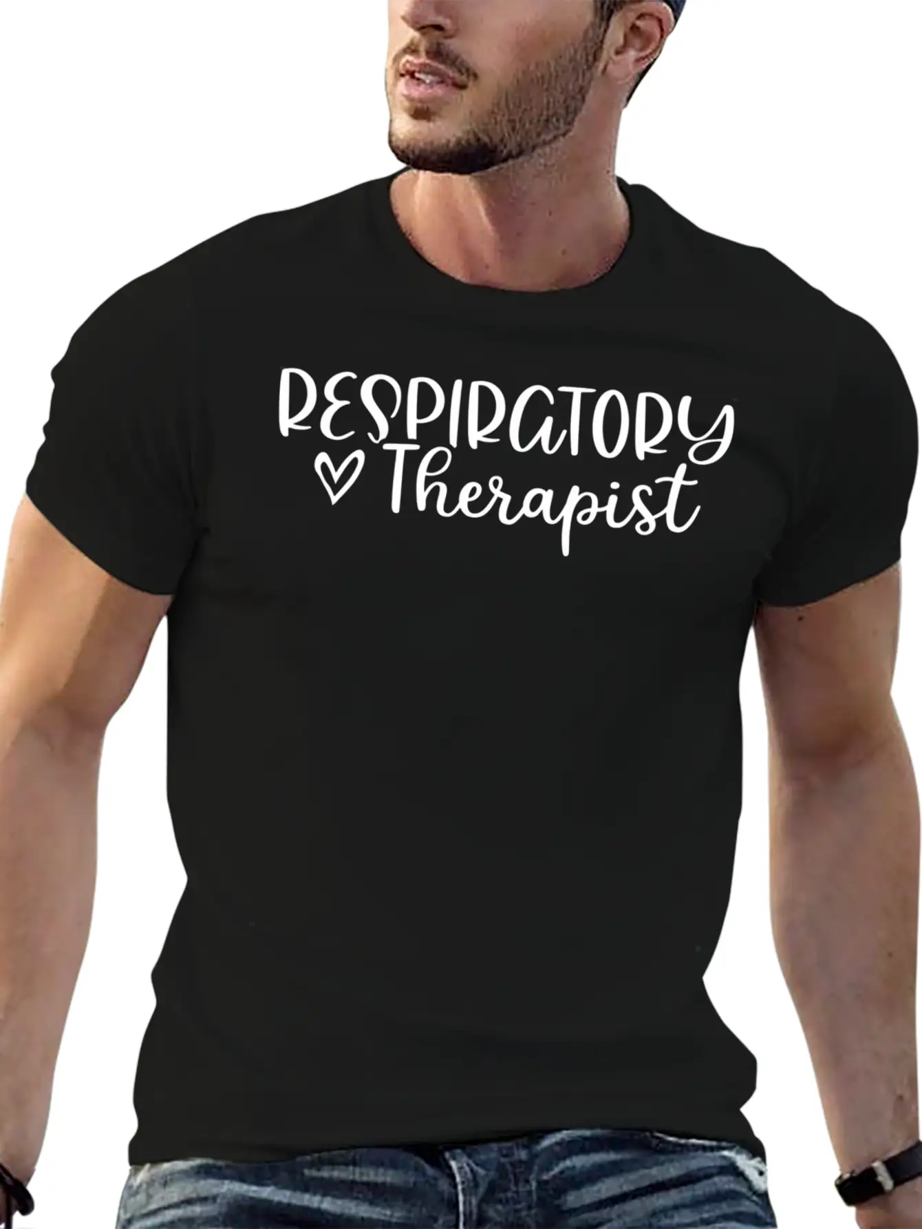 Reratory Therapist With Heart Unisex Casual T-Shirt – Clean Design For Daily Comfort