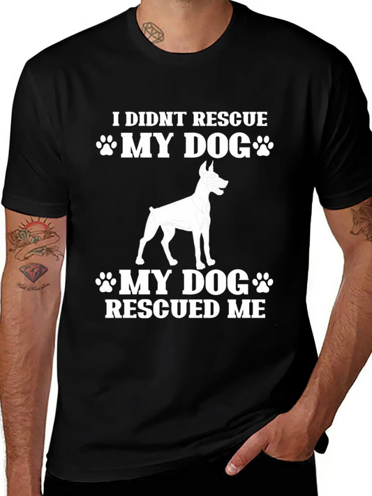 Rescue Dog Classic Fit Graphic Tee For Daily Comfort – Unisex Cotton Shirt
